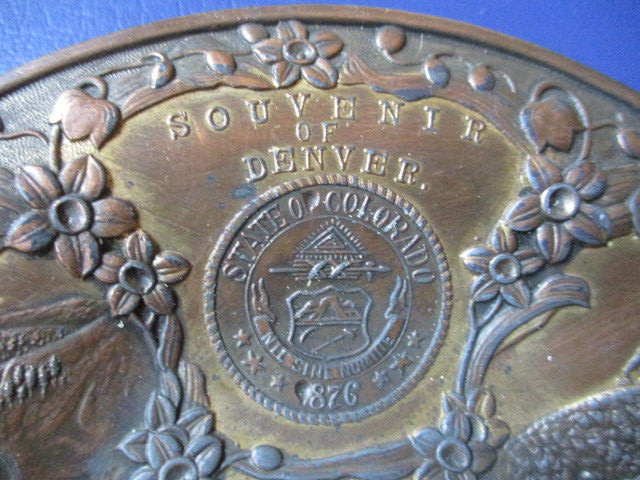 Vintage Denver Colorado Landmarks 5.5″ Copper Trinket Dish B1