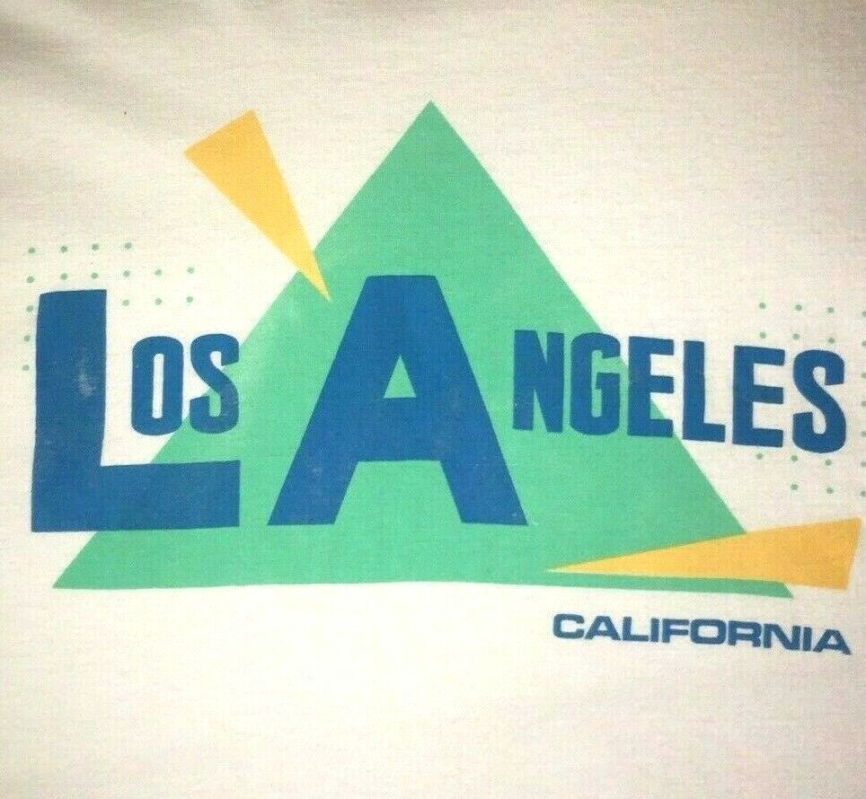 Vtg LOS ANGELES CALIFORNIA T SHIRT Single Stitch 80-90’s USA MADE Cali L.A