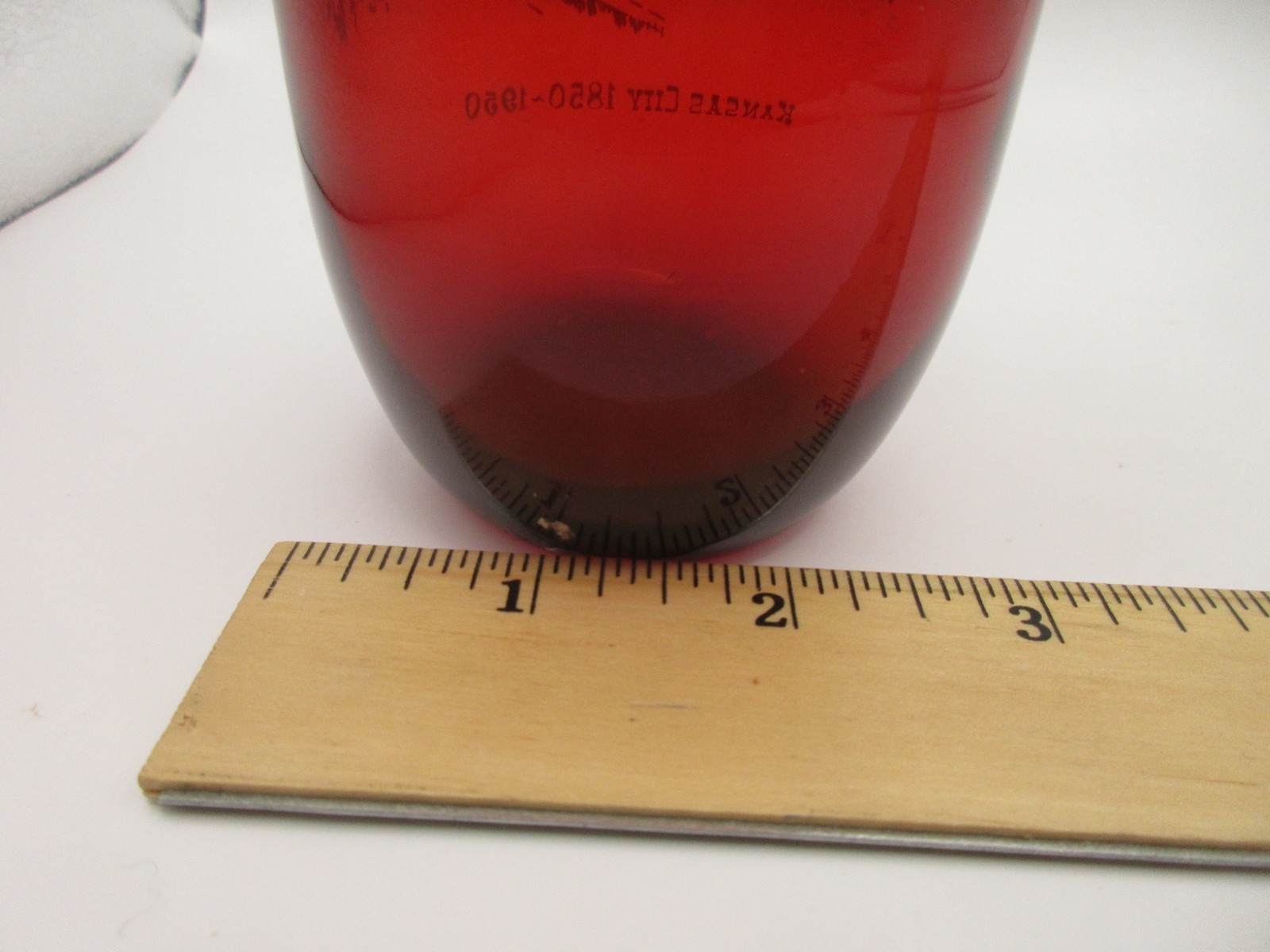 Vtg Ruby Red Glass Tumbler Nelson Art Galleries Museum Kansas City MO 1850-1950