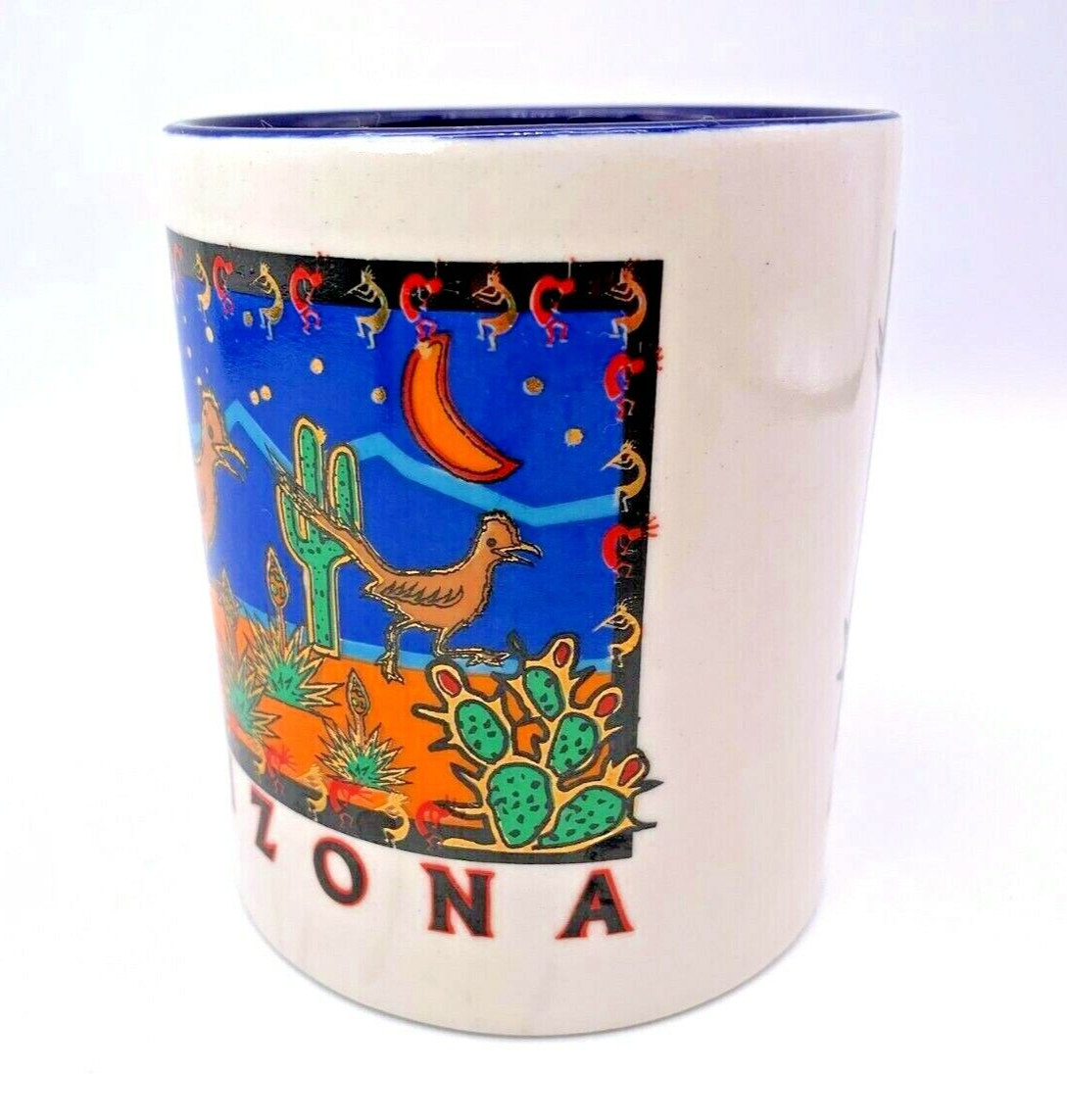 Arizona Vintage Coffee Cup with Roadrunners Cactus Desert Unbranded