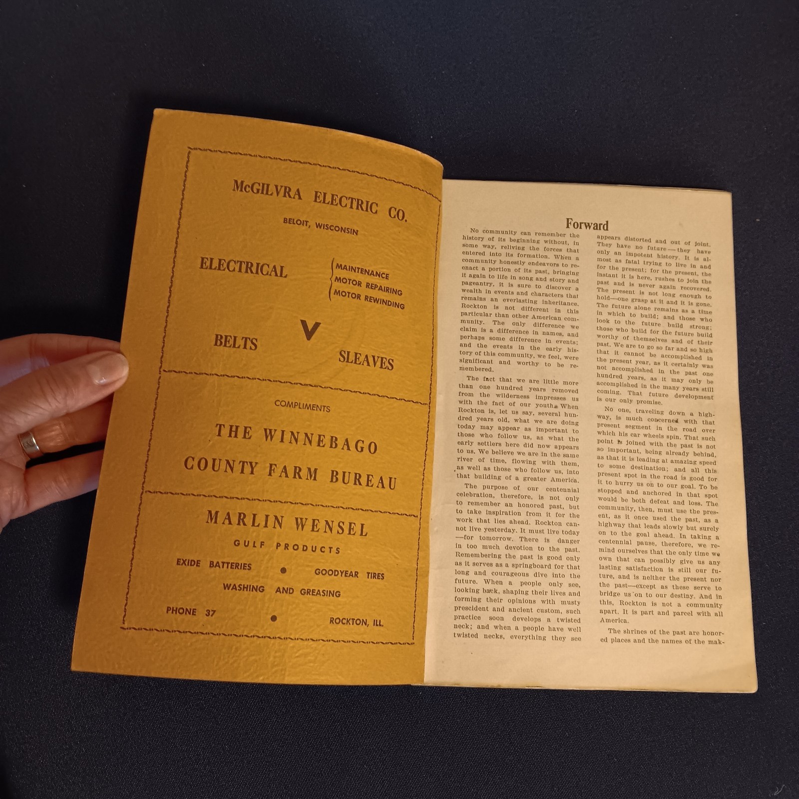 Rockton Il Remembers Centennnial Pageant 1850 – 1950 History Photographs