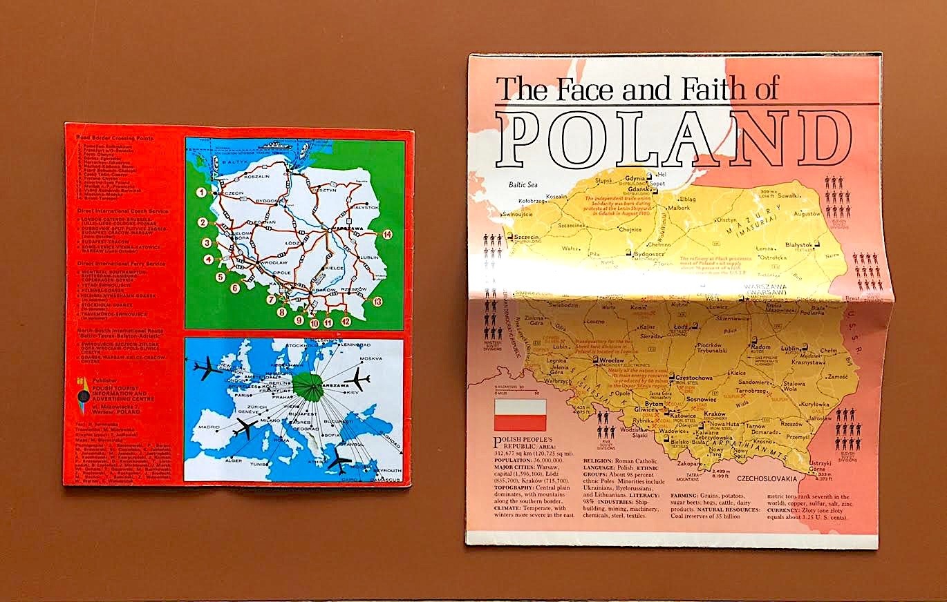 Vintage Maps, Brochure for Poland, Kraków / Early 1980’s