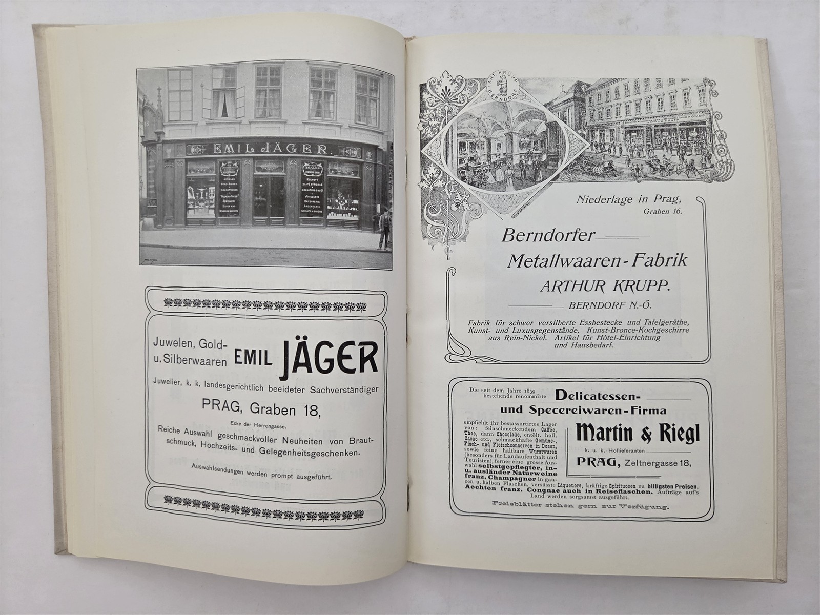1900s antique HOTEL DE SAXE prag prague luxury hotel SOUVENIR BOOK business ads