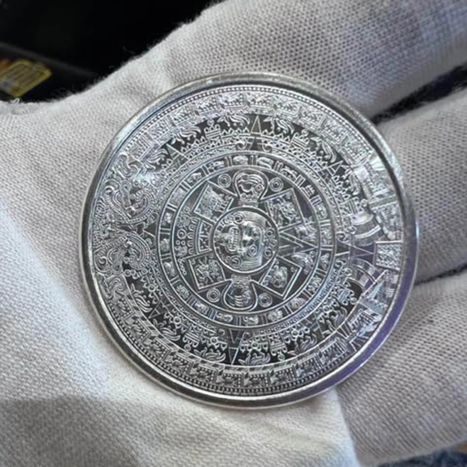 1 Oz Golden State Mint Silver Round Aztec Calendar ONE TROY For Collection