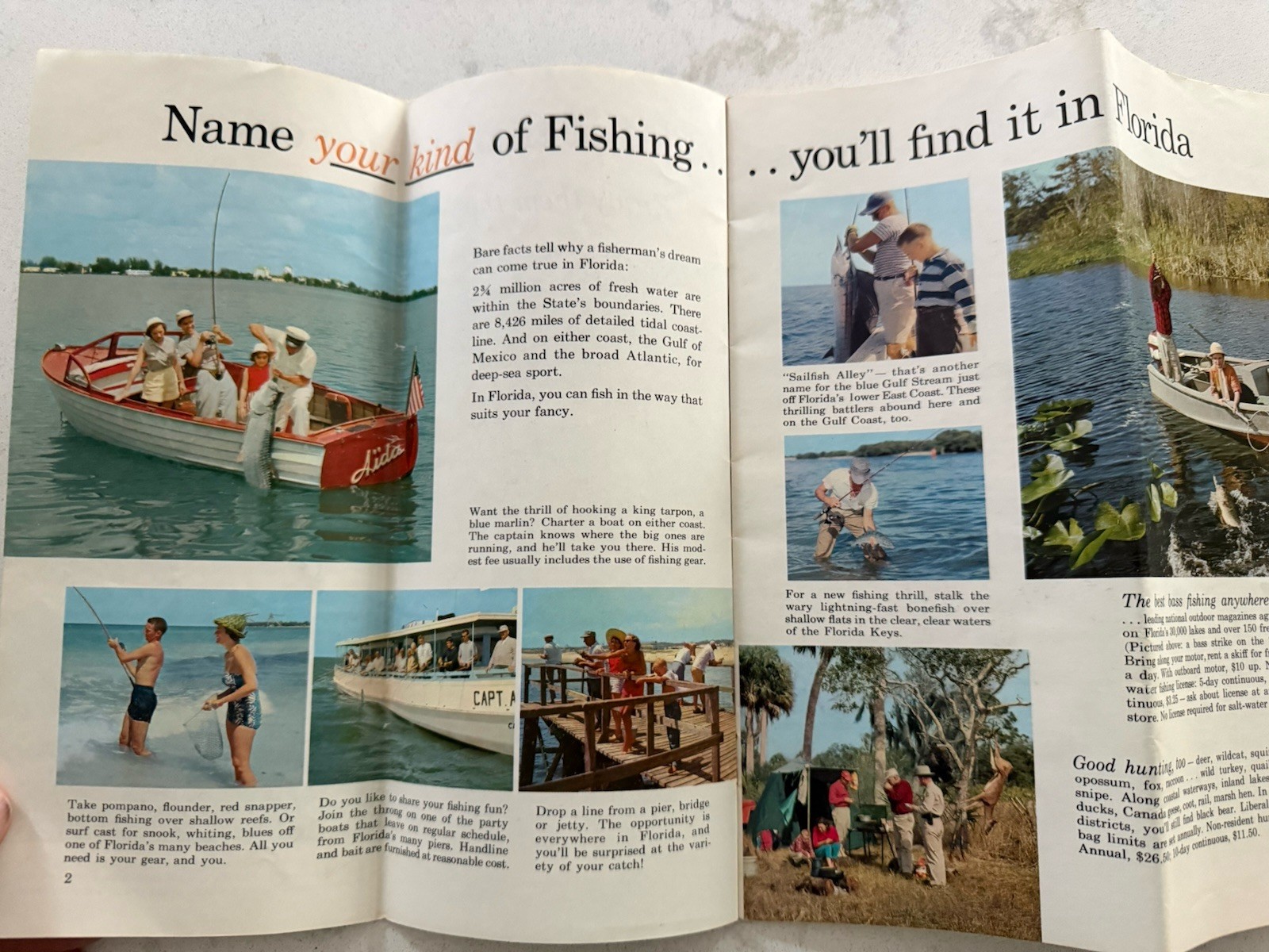 1960s Florida Color Tourism Booklet BEST VACATION BUY OF ALL 20 Pages Sun Fun