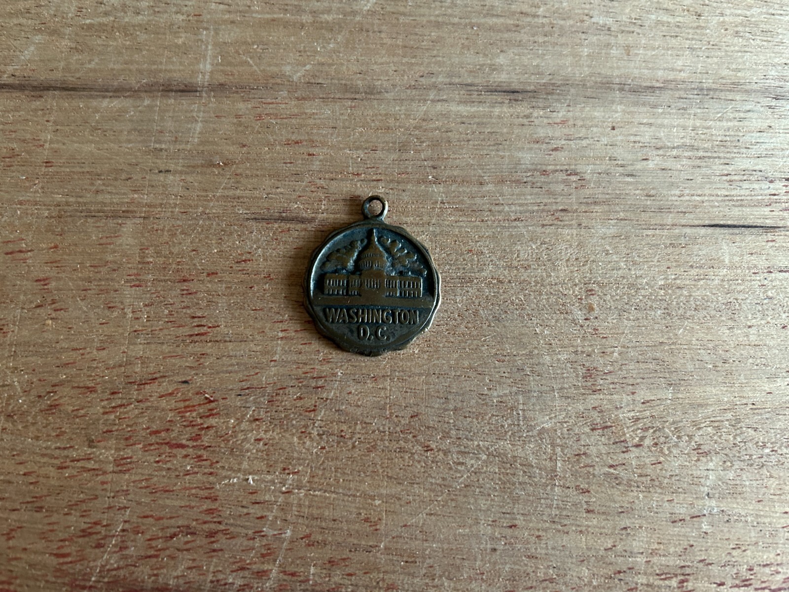 Washington DC FOB Medal Pendant Souvenir Vintage Antique Single Side Unbranded