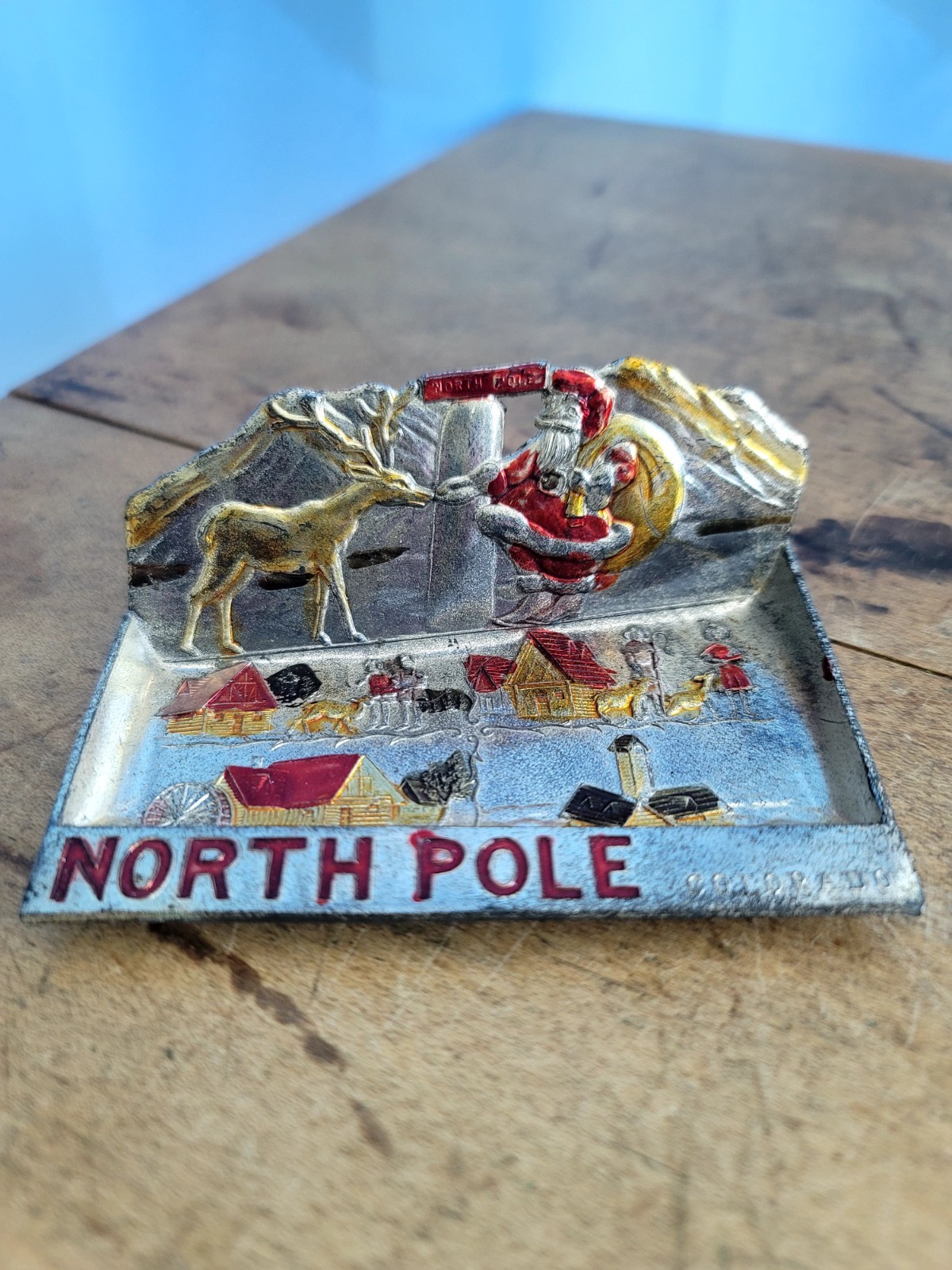 Tray Metal Souvenir From Colorado Vintage Hand Painted(3731HOMT)Enco Japan