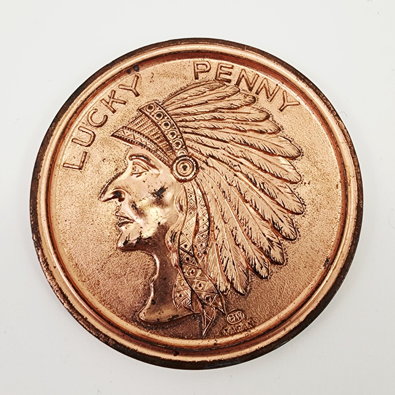 Vintage San Francisco Lucky Penny Souvenir Indian Head Coin Golden Gate Bridge