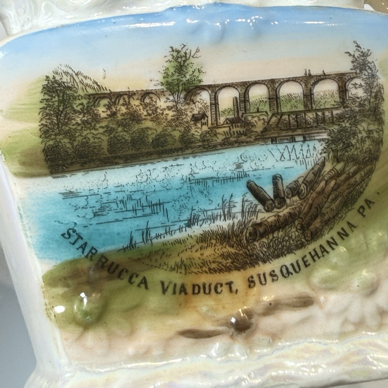 SUSQUEHANNA Pennsylvania PA Antique STARUCCA VIADUCT Souvenir TRINKET