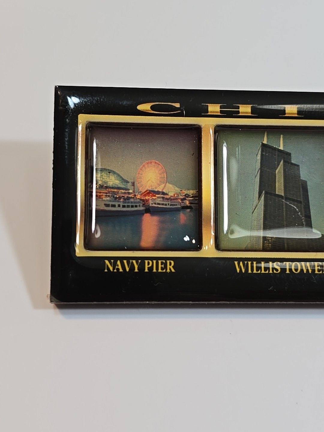 Chicago Travel Souvenir Fridge Magnet Illinois Landmarks Buildings
