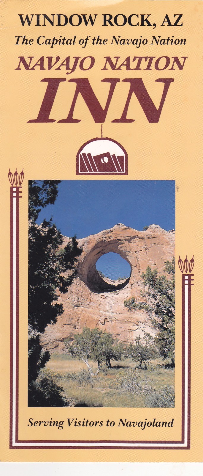 1990’s Navajo Nation Inn Window Rock Arizona Card Brochure