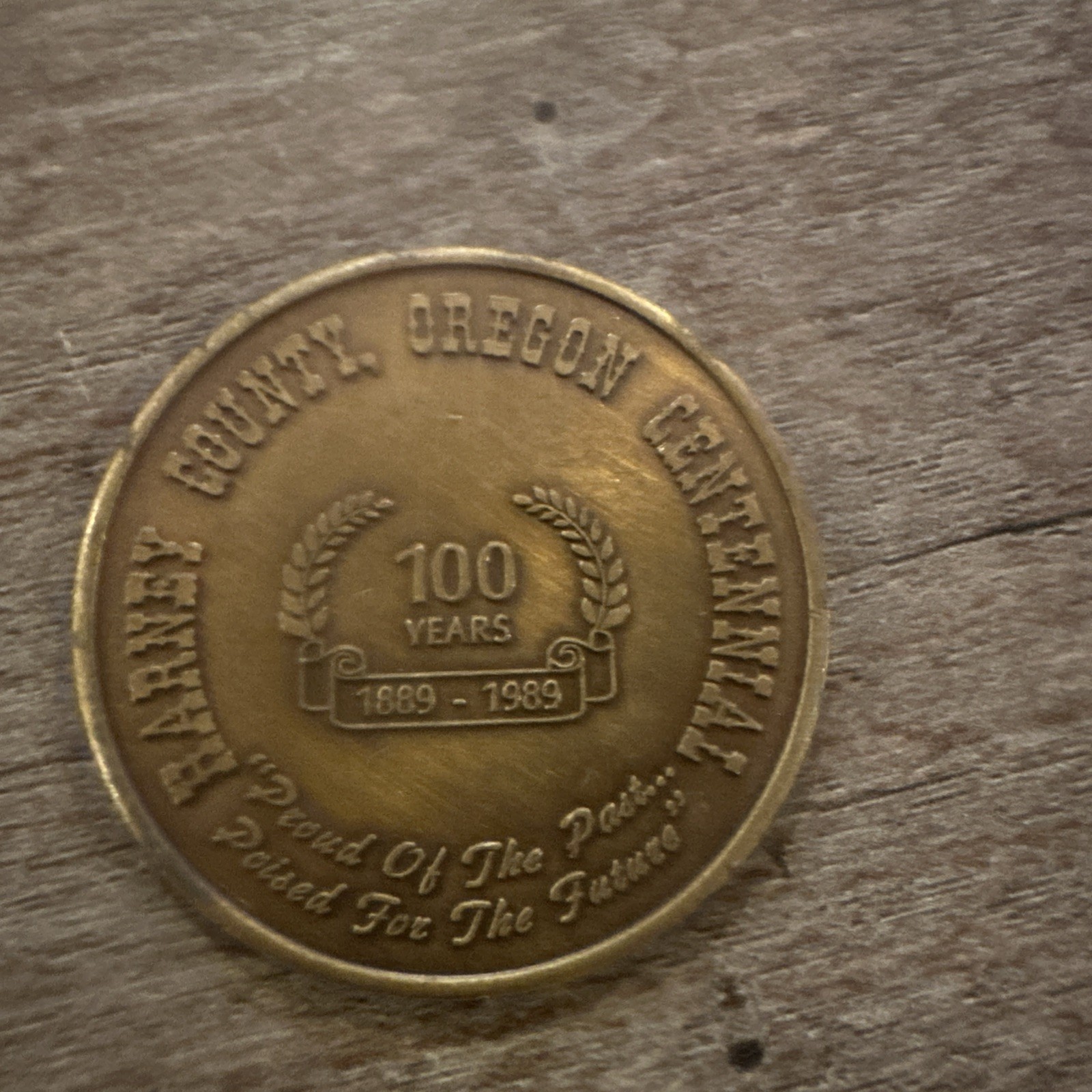 1989 HARNEY COUNTY OREGON 100 YEAR CENTENNIAL BRONZE – UNCIRCULATED MEDAL