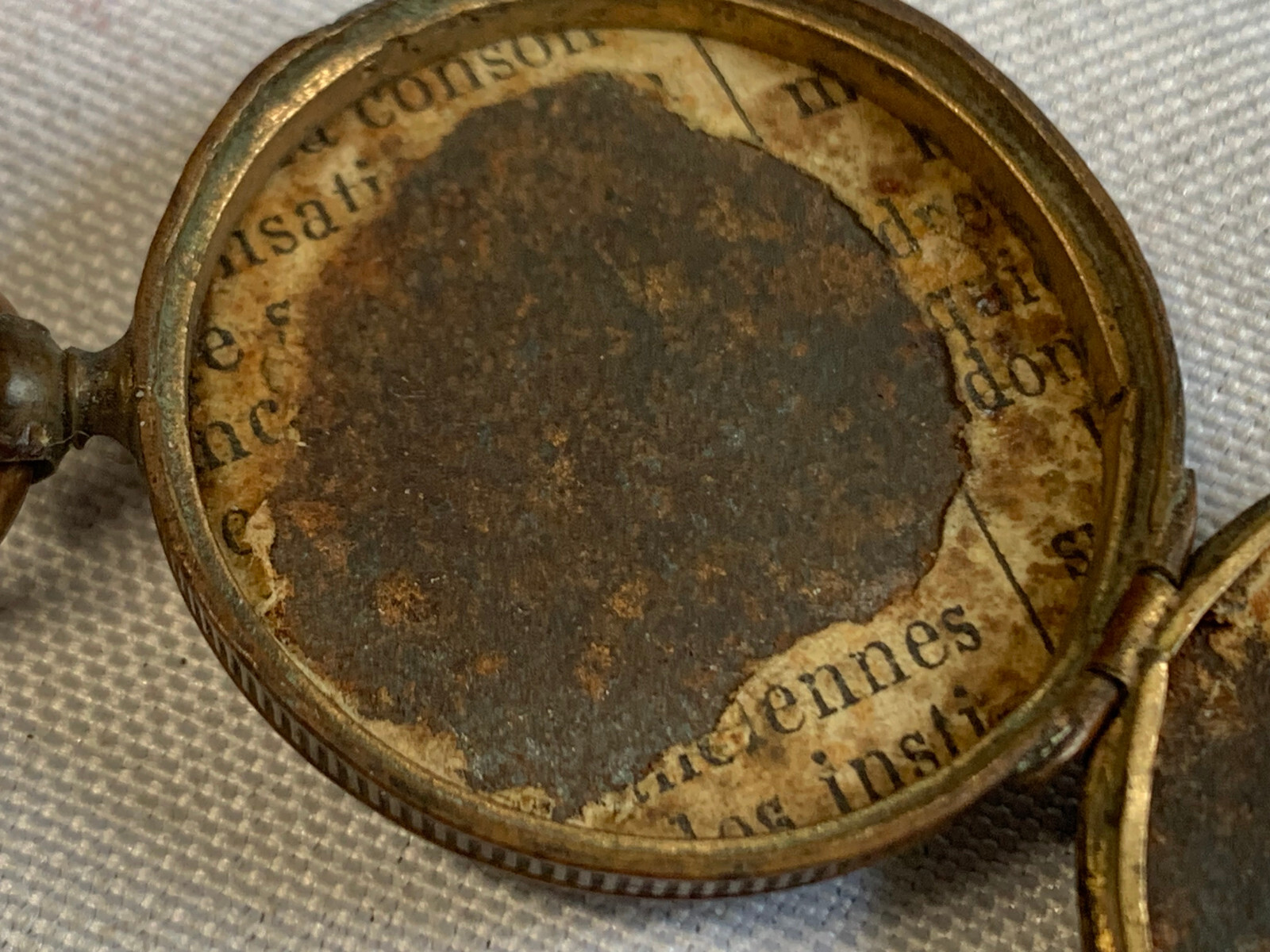 1876 Centennial Exhibition Faux Pocket Watch Souvenir Fob Pendant Main Building