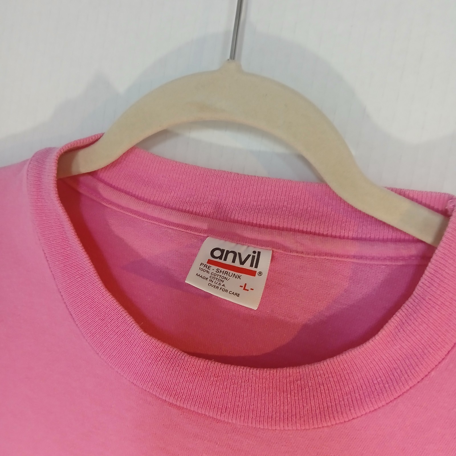 HAMPTON BEACH New Hampshire Vintage 90’s Pink Graphic Large Adult T-Shirt Coast