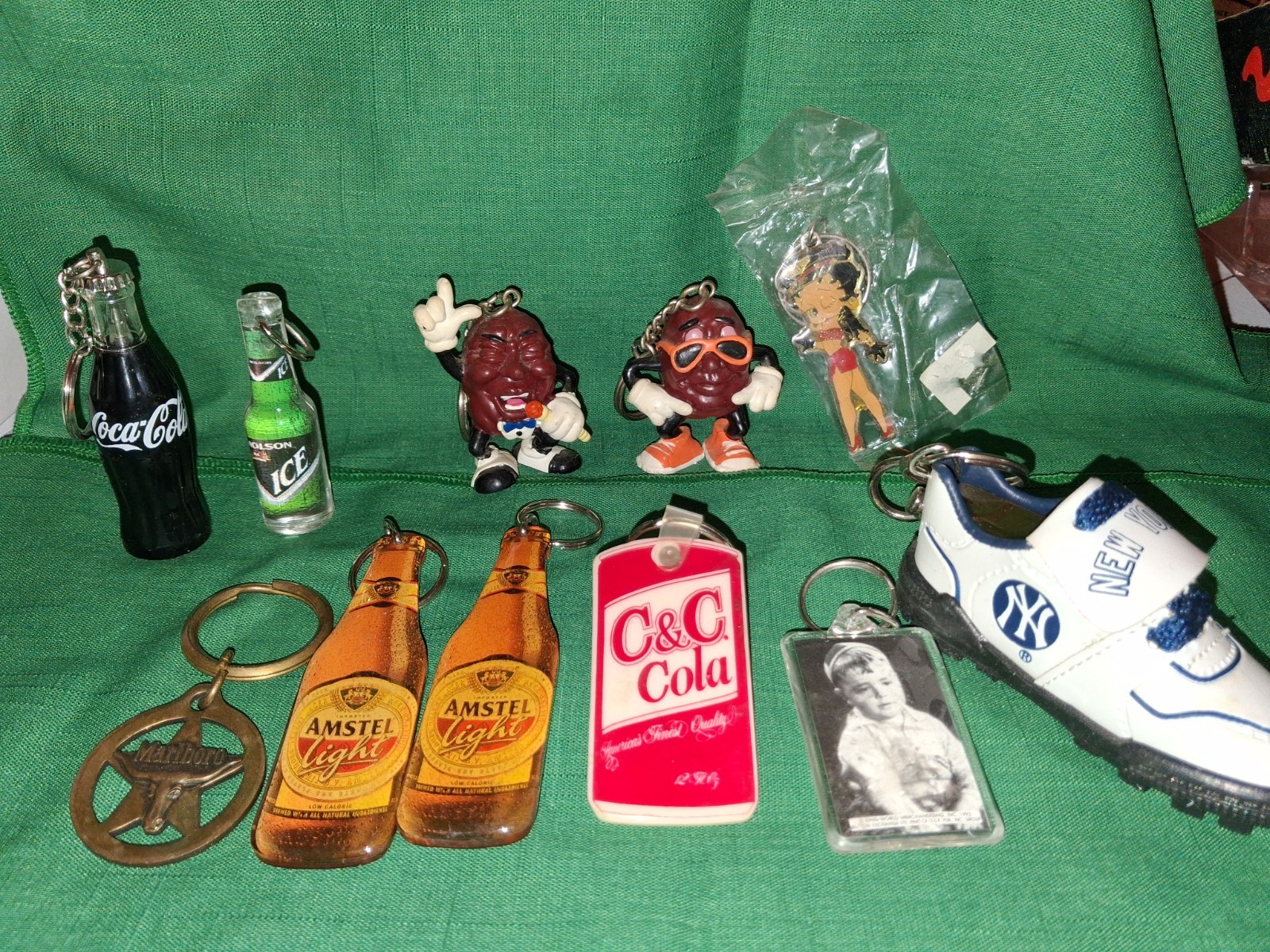 Lot of 11 Vintage Keychains Mixed Styles Novelty Souvenir Collectible Set