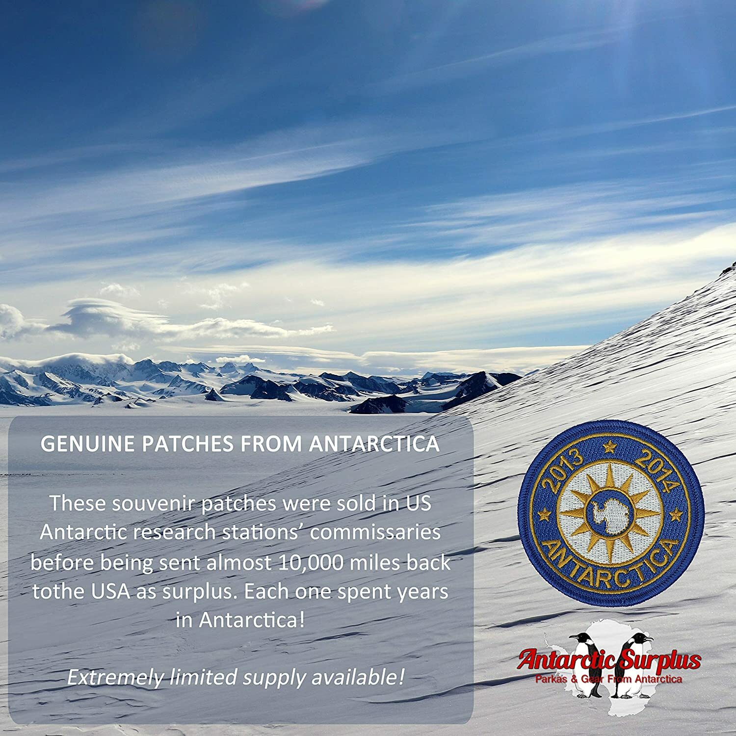 Commemorative Antarctic Program Embroidered Patch (2014, South Pole Commissary)