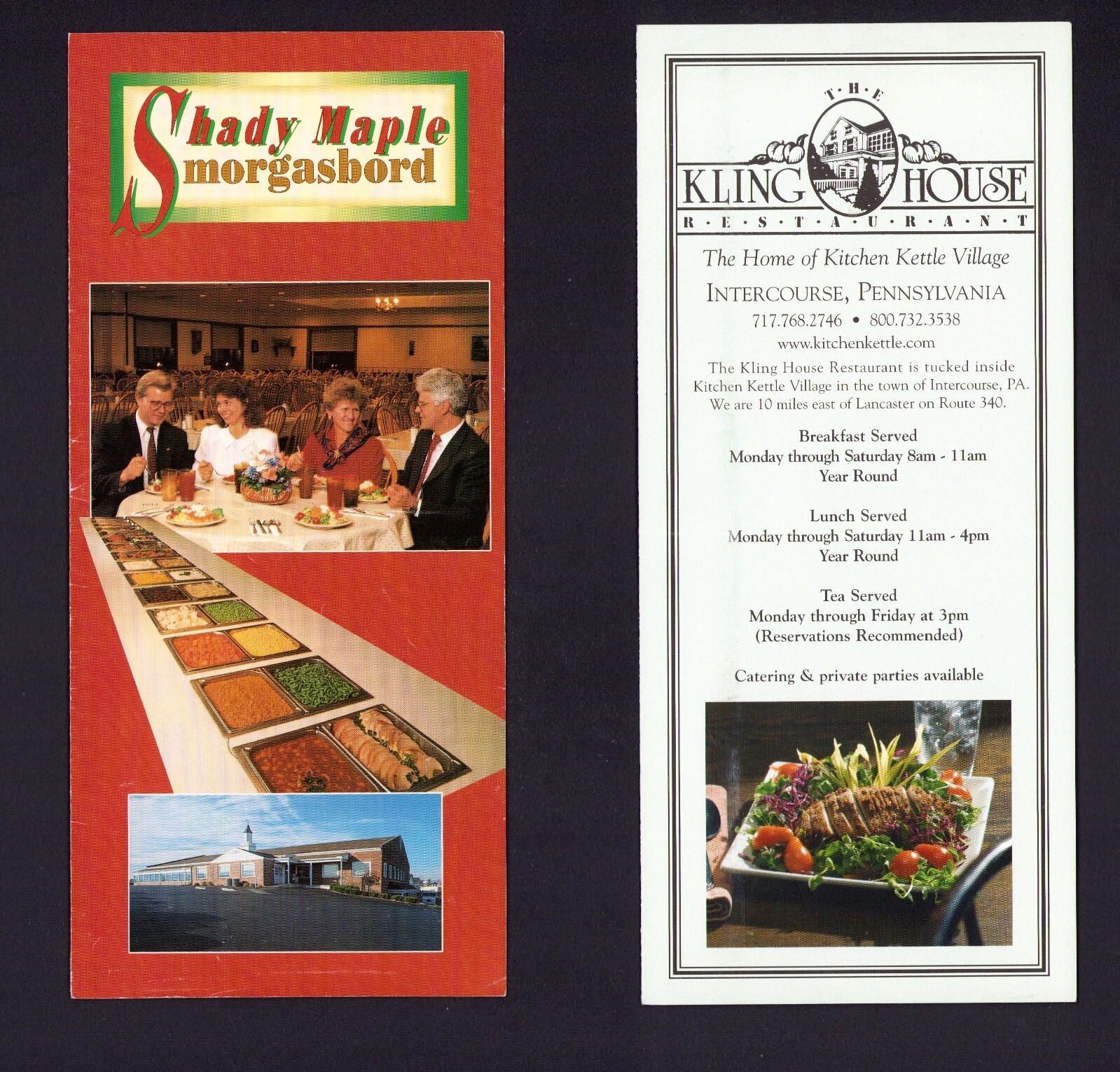 Vintage Brochure Lot Pennsylvania Dutch Country Lancaster Co Restaurants EF1
