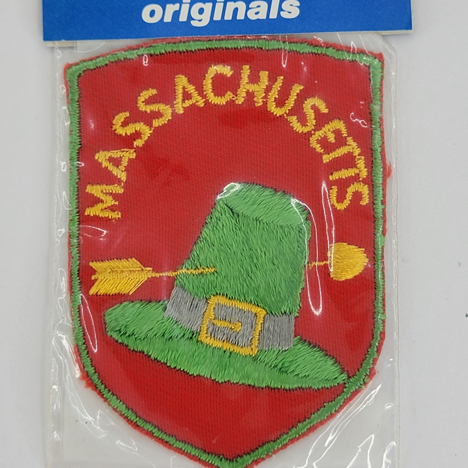 1980s Massachusetts patch Voyager originals Pilgrim Hat Arrow MA