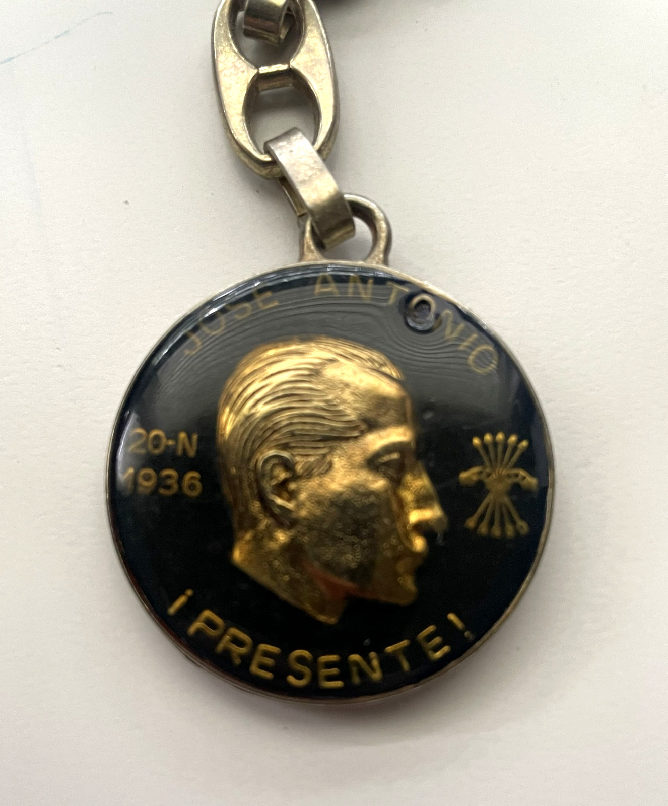 Spain Falange General Franco & Jose Antonio Souvenir Keychain