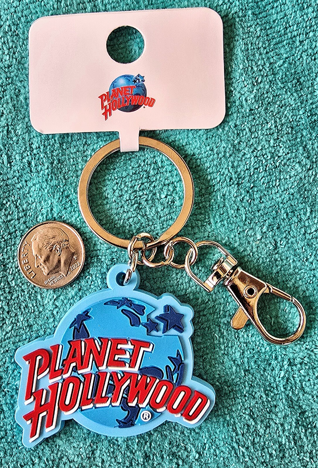 PLANET HOLLYWOOD – LOGO – FLEXABLE – 3-D KEYRING – NEW & RARE!