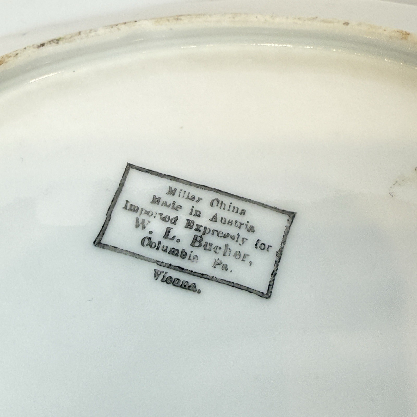 COLUMBIA Pennsylvania PA Antique LAUREL HILL CEMETERY Souvenir RINKET DISH PLATE