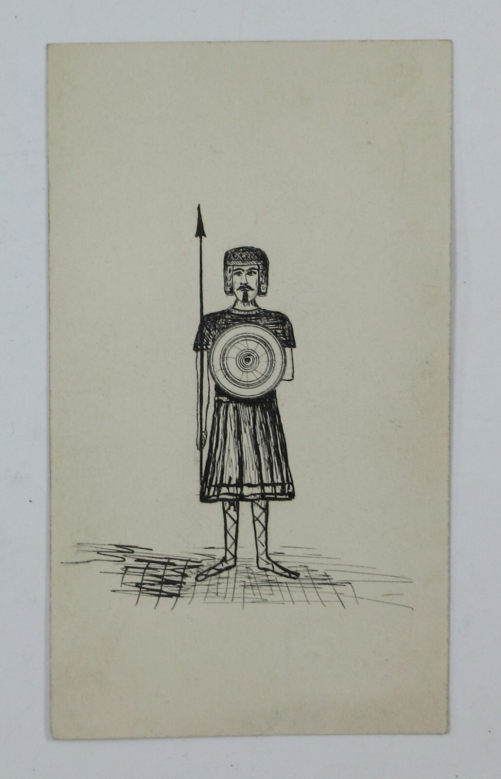 Original Folk Art Drawing Doodles Iowa Architect Gartside Business Cards 1870s