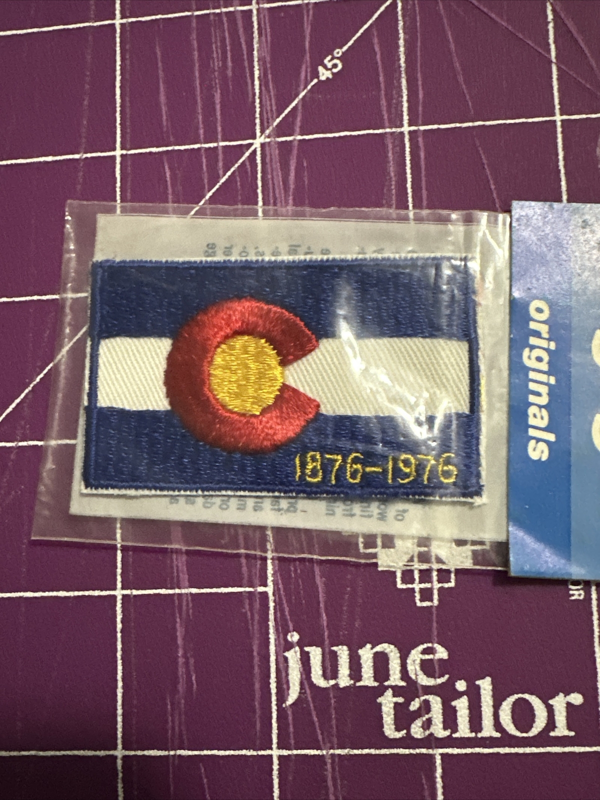 Colorado State 1876-1976 Patch – Red | White | Blue | Yellow