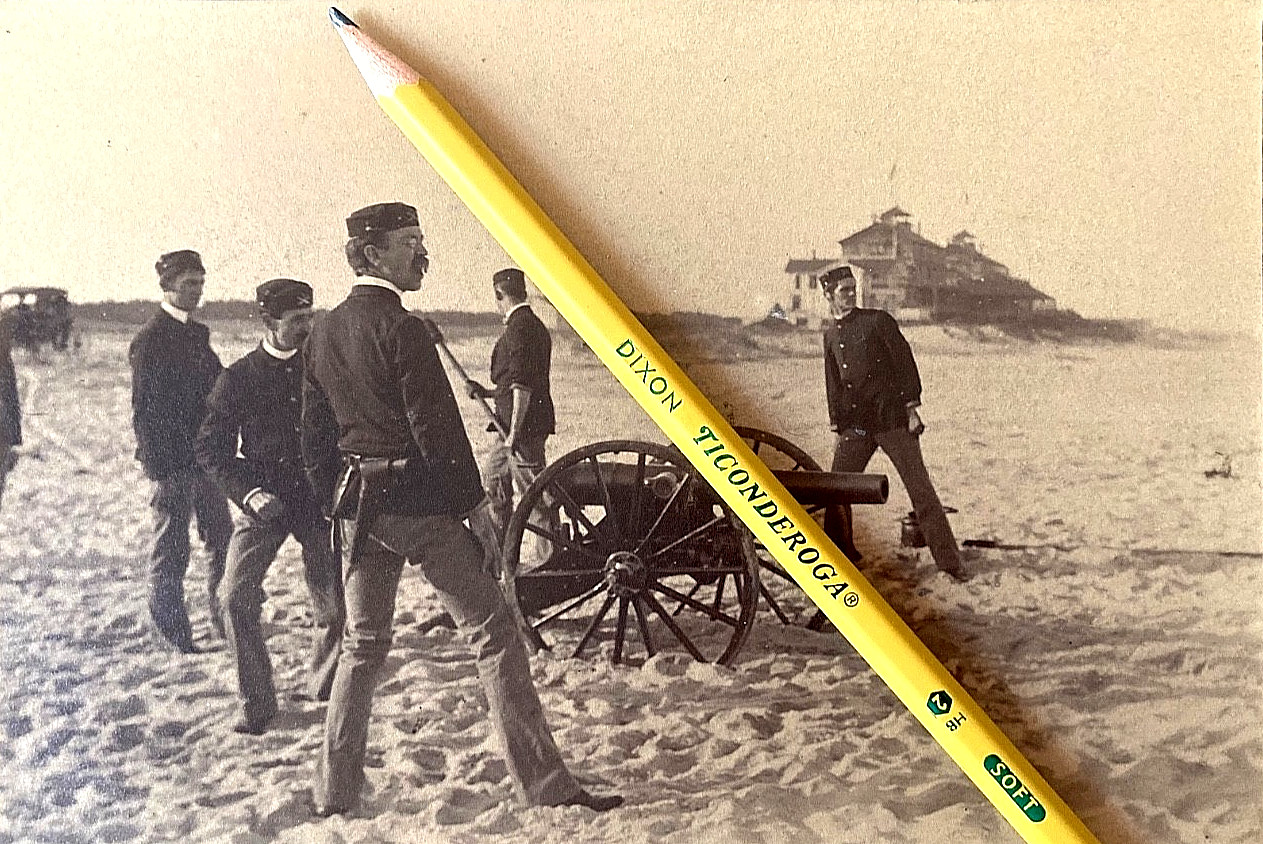 NATIONAL GUARD of NEW JERSEY ARTILLERY BATTERY AT SEA GIRT BEACH NEW JERSEY 1876