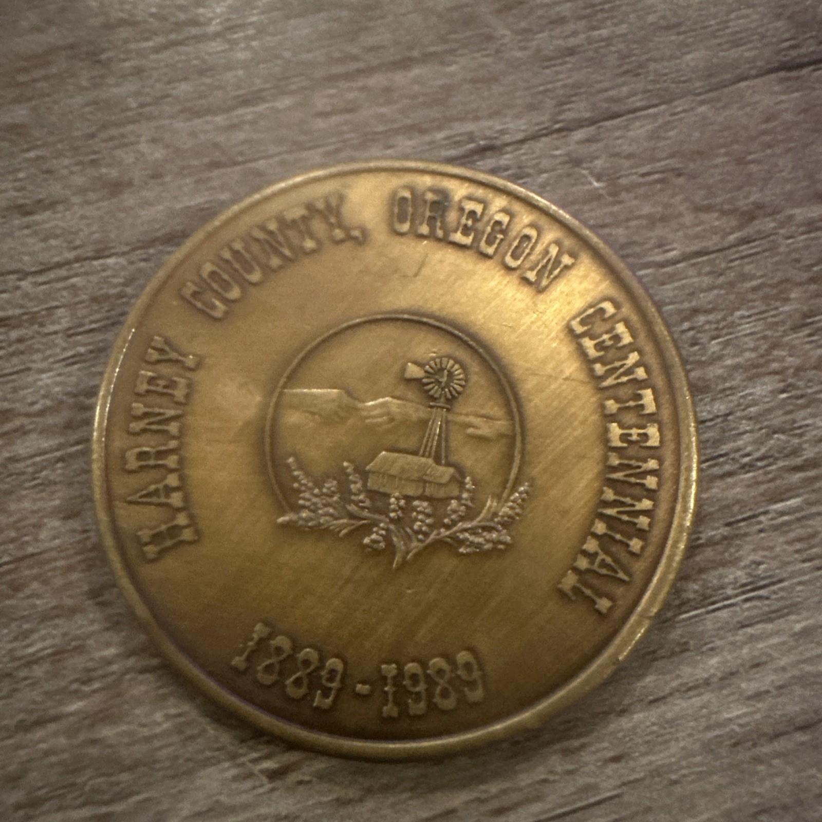 1989 HARNEY COUNTY OREGON 100 YEAR CENTENNIAL BRONZE – UNCIRCULATED MEDAL