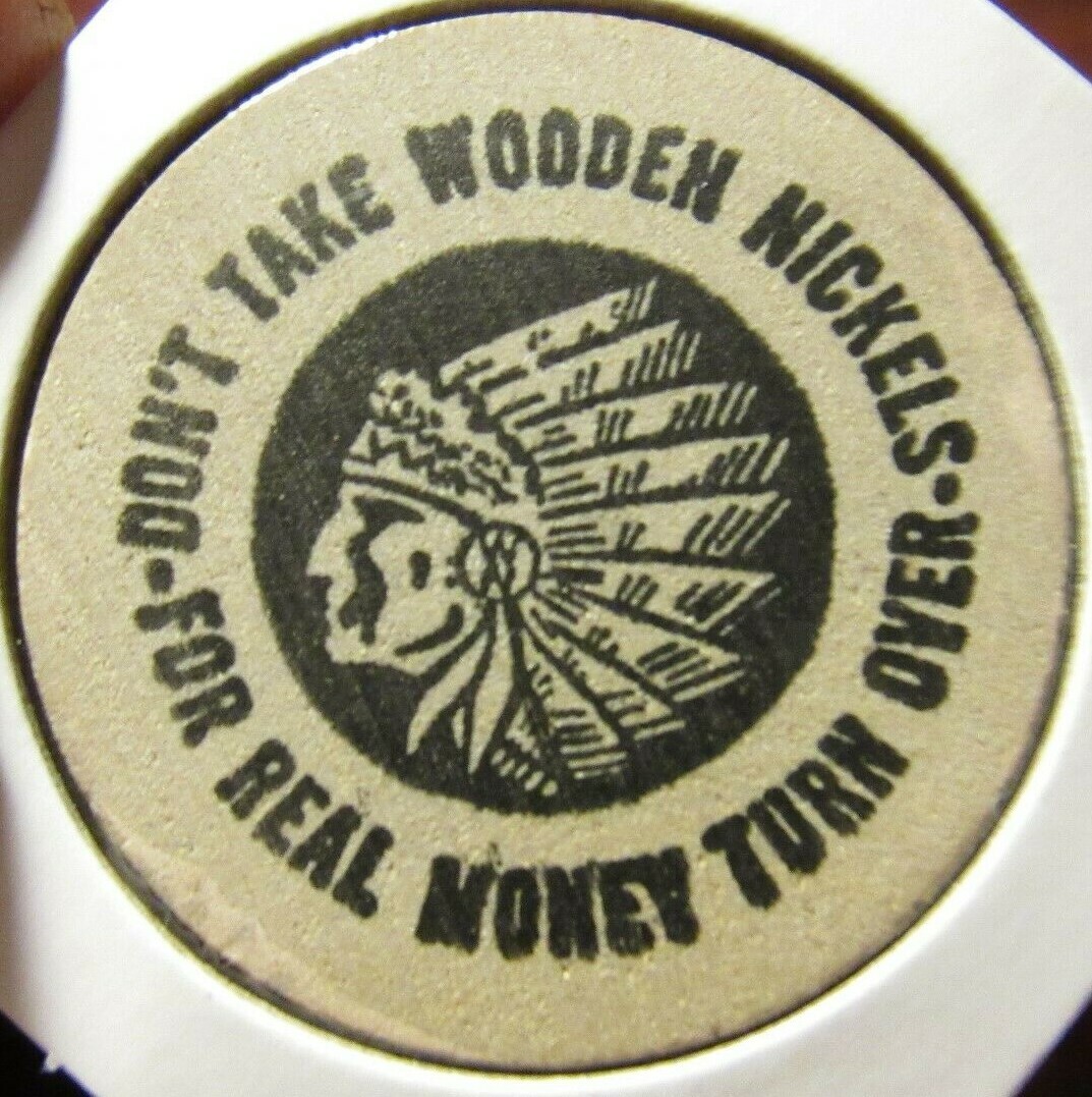 Vintage Mounds Inn Quincy, IL Wooden Nickel – Token Illinois