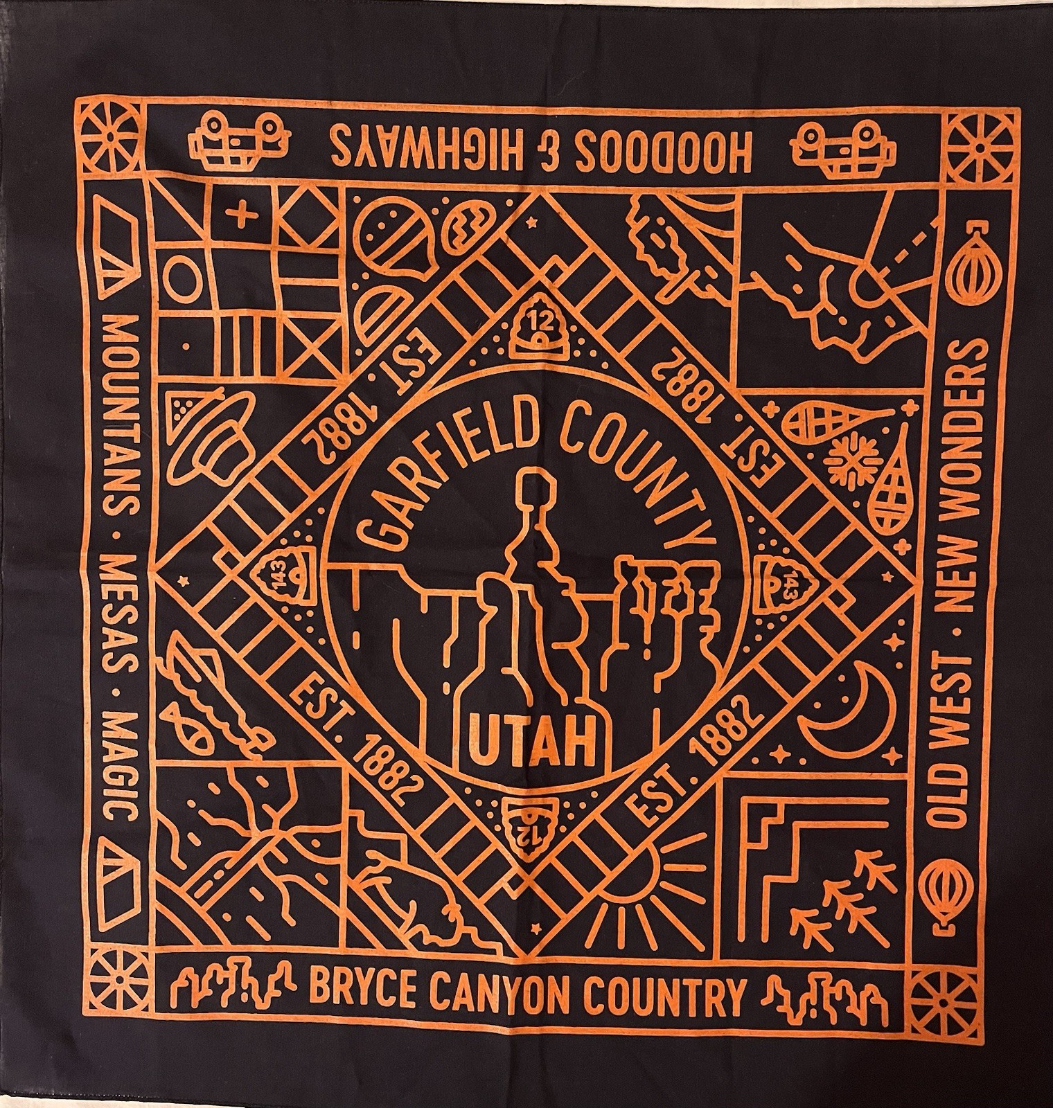 Garfield County, Utah Souvenir Bandana