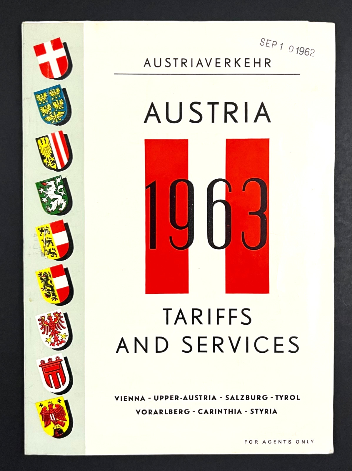1963 Austria Tariffs Services Foreign Tourism Cities Towns Vintage Travel Book