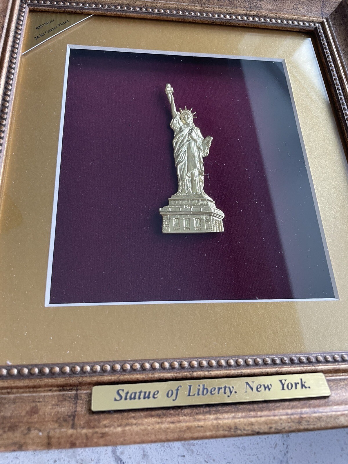 Statue Of Liberty Souvenir, 925 Silver , 24K Gold Plated🗽 ( Handmade )￼
