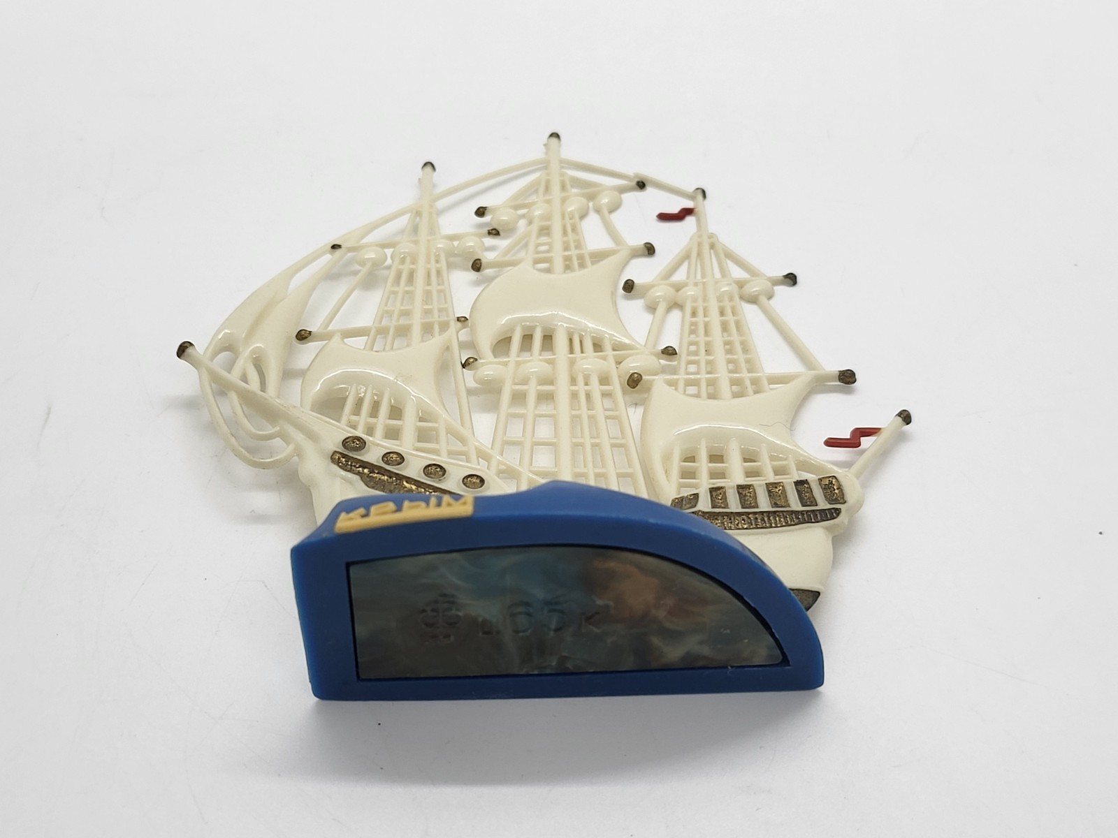 Vintage tabletop souvenir sailboat from the USSR period, Ukraine