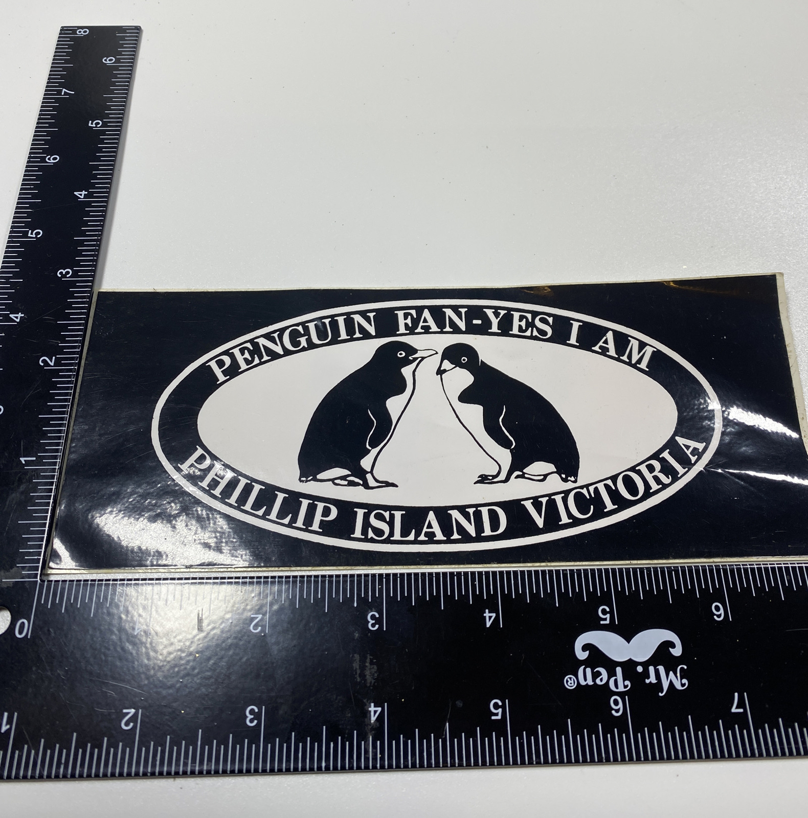 Vintage Sticker / Decal Penguin fan – Yes I Am Phillip Island Victoria