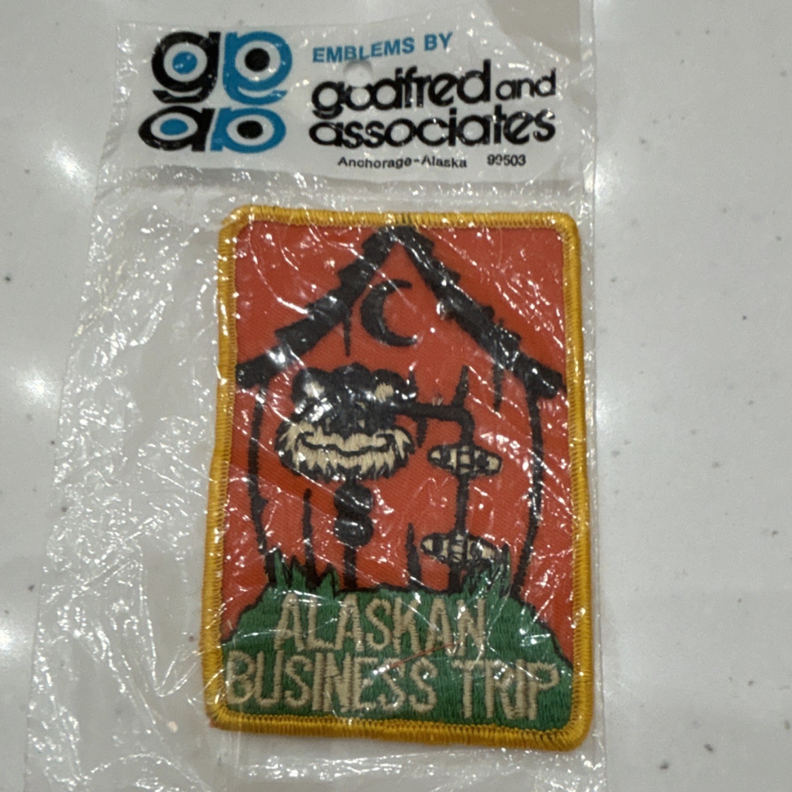 Alaska Business Trip Souvenir Patch Godfred and AssociatesAnchorage collectible