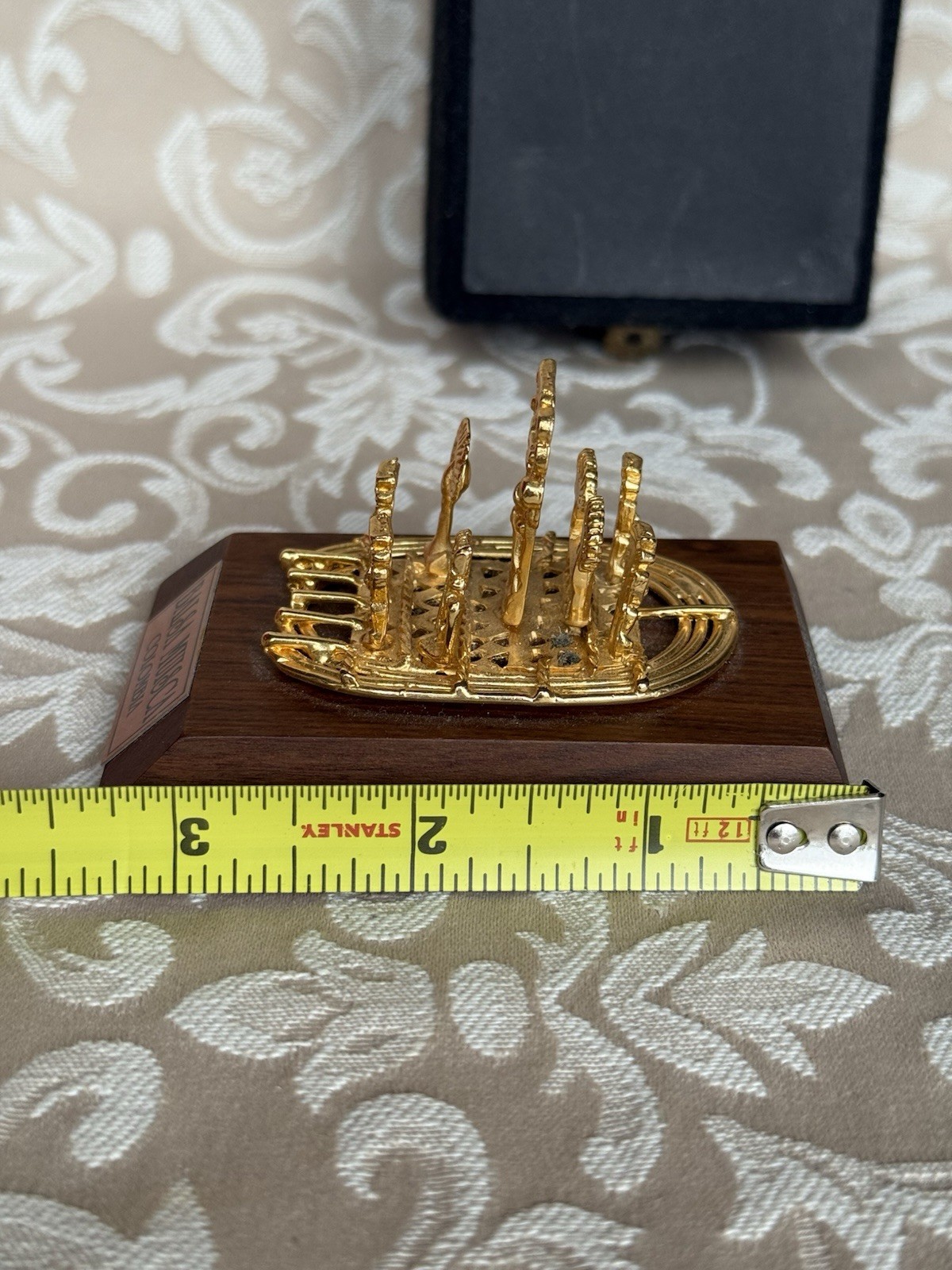 Balsa Muisca Columbia Replica 24K Gold Plated With Base And Case