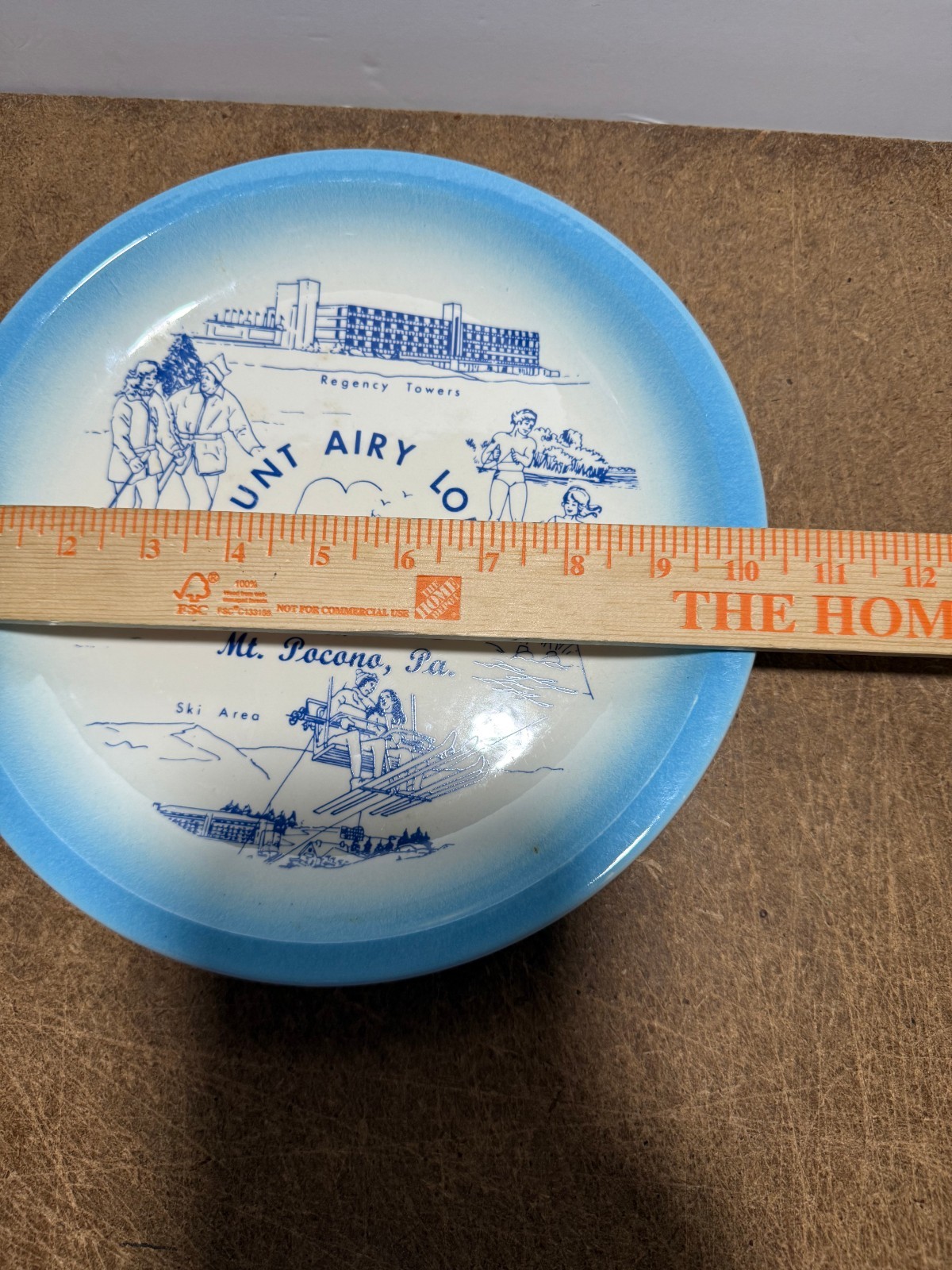 Mount Airy Lodge Souvenir Collectors Plate 10″ Mt Pocono Vintage Pennsylvania