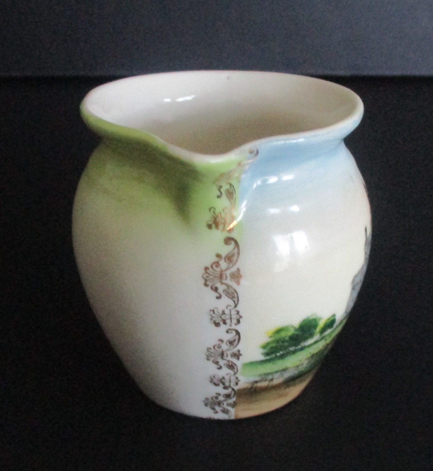 Early 20th Century Souvenir Creamer Mt. Tom Summit House Holyoke Massachusetts