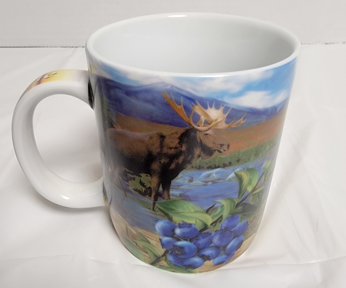 RARE Maine Souvenir Mug – Lobster Buoy Design, New England Coastal Coffee Cup