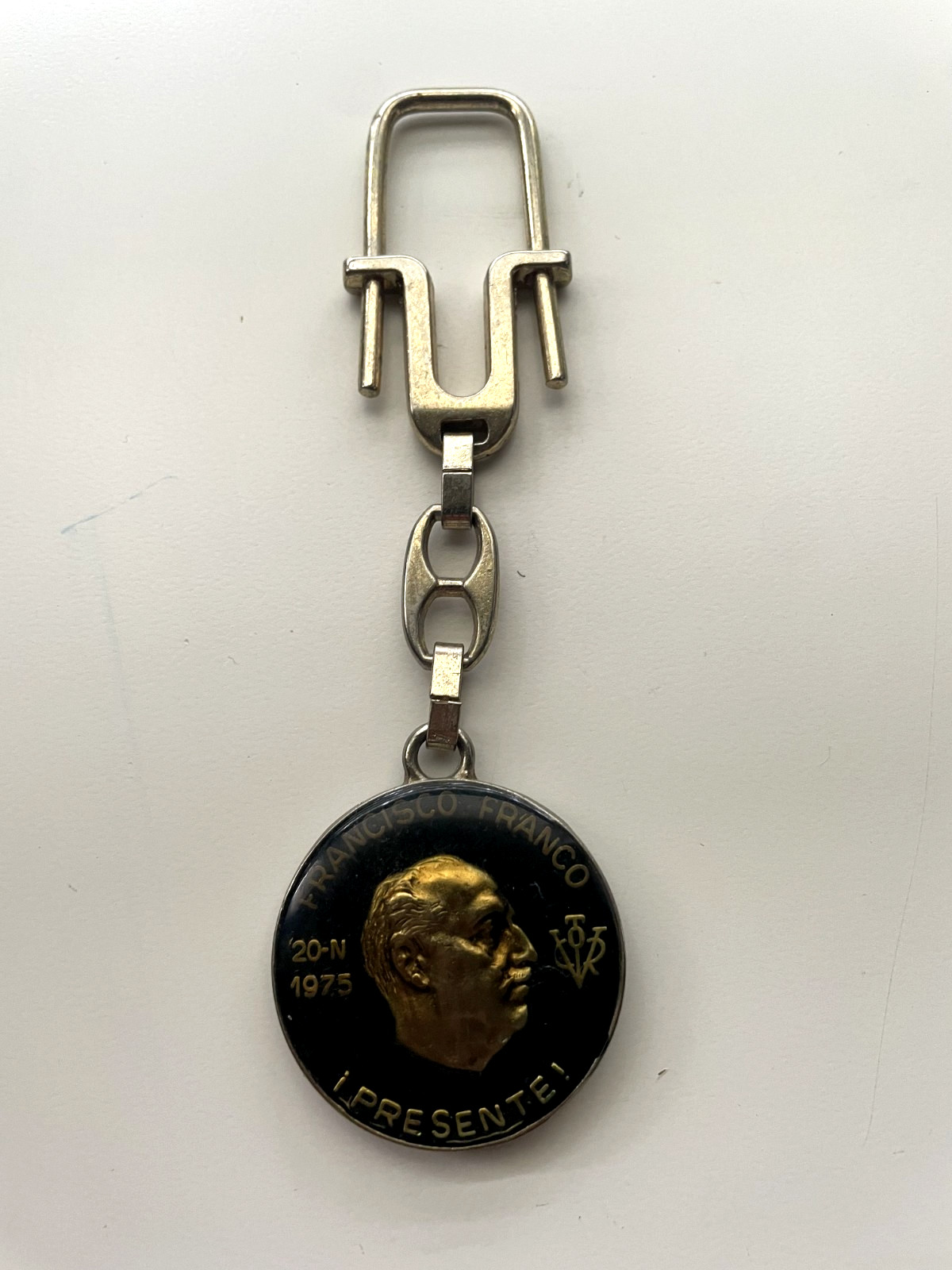 Spain Falange General Franco & Jose Antonio Souvenir Keychain