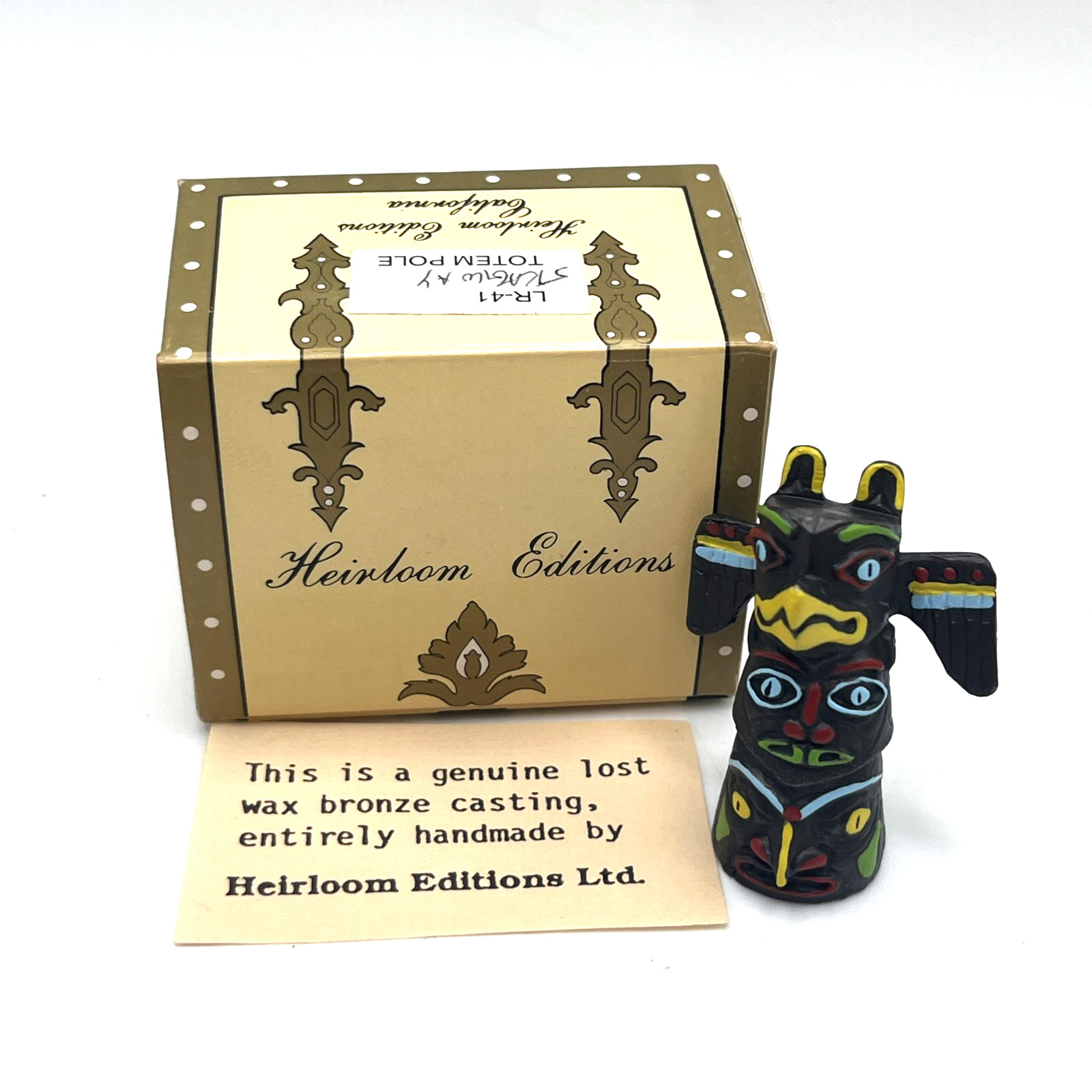 Vintage Heirloom Editions Skagway Alaska Totem Pole Metal Thimble NIB Souvenir