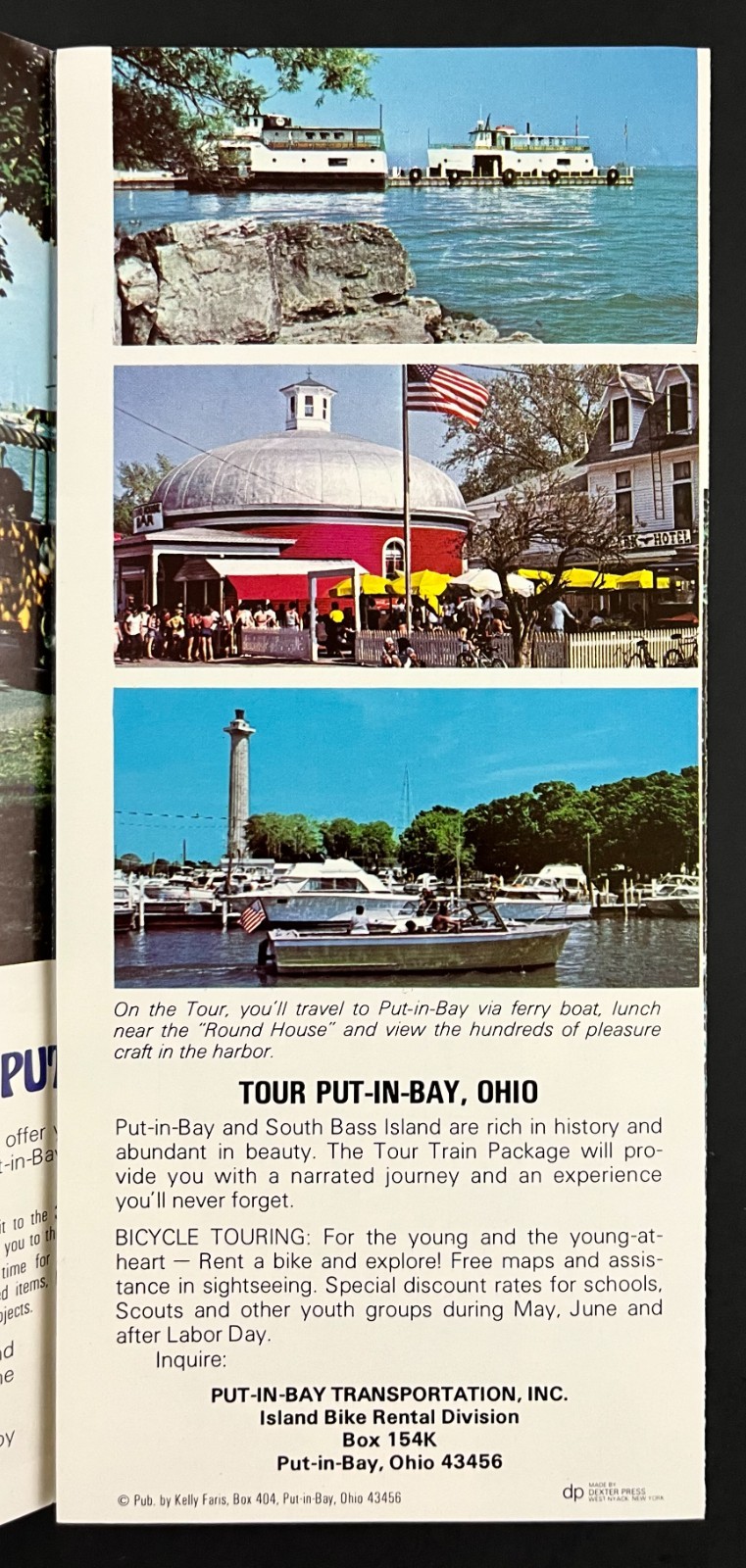 1970s Put In Bay Ohio Island Tours Train Rides Vintage Tourist Travel Brochure