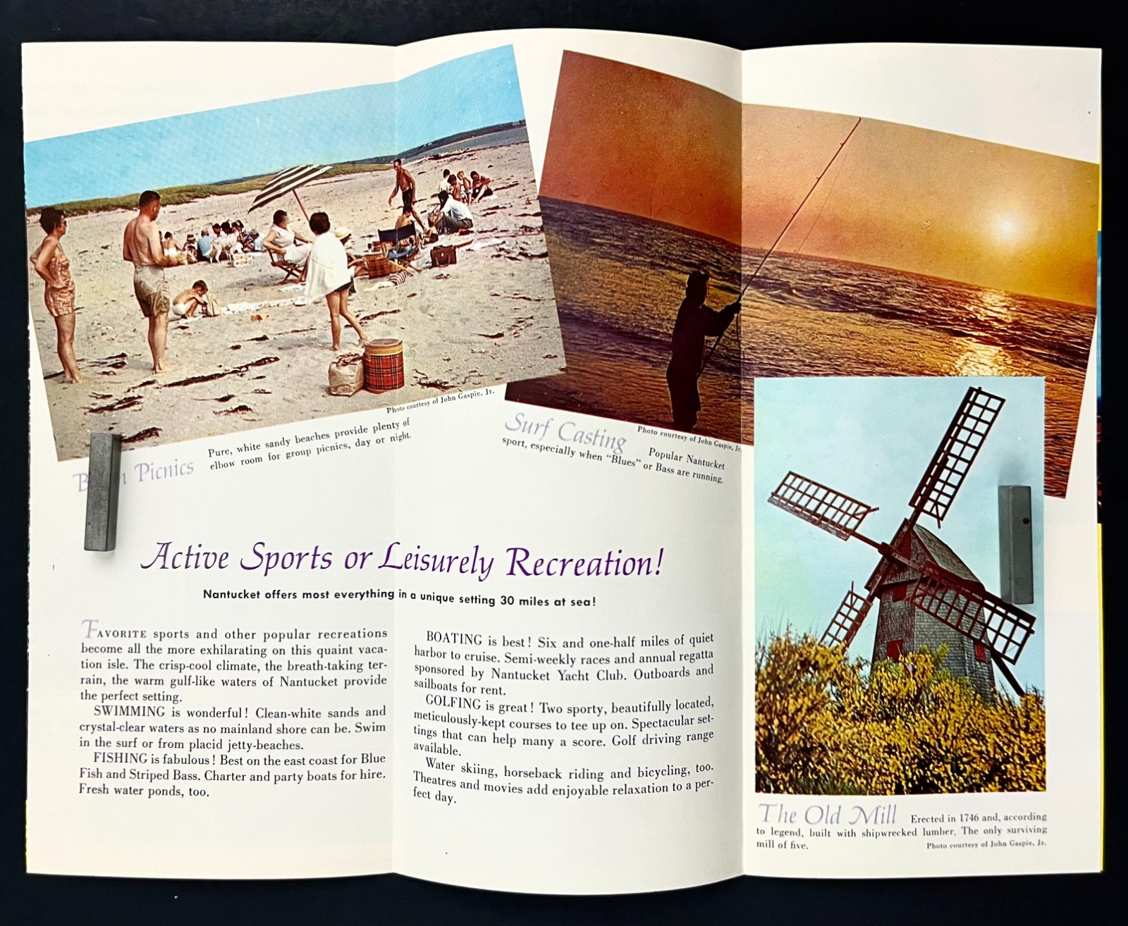 1950s Nantucket Island Massachusetts Midcentury Tourism Vintage Travel Brochure