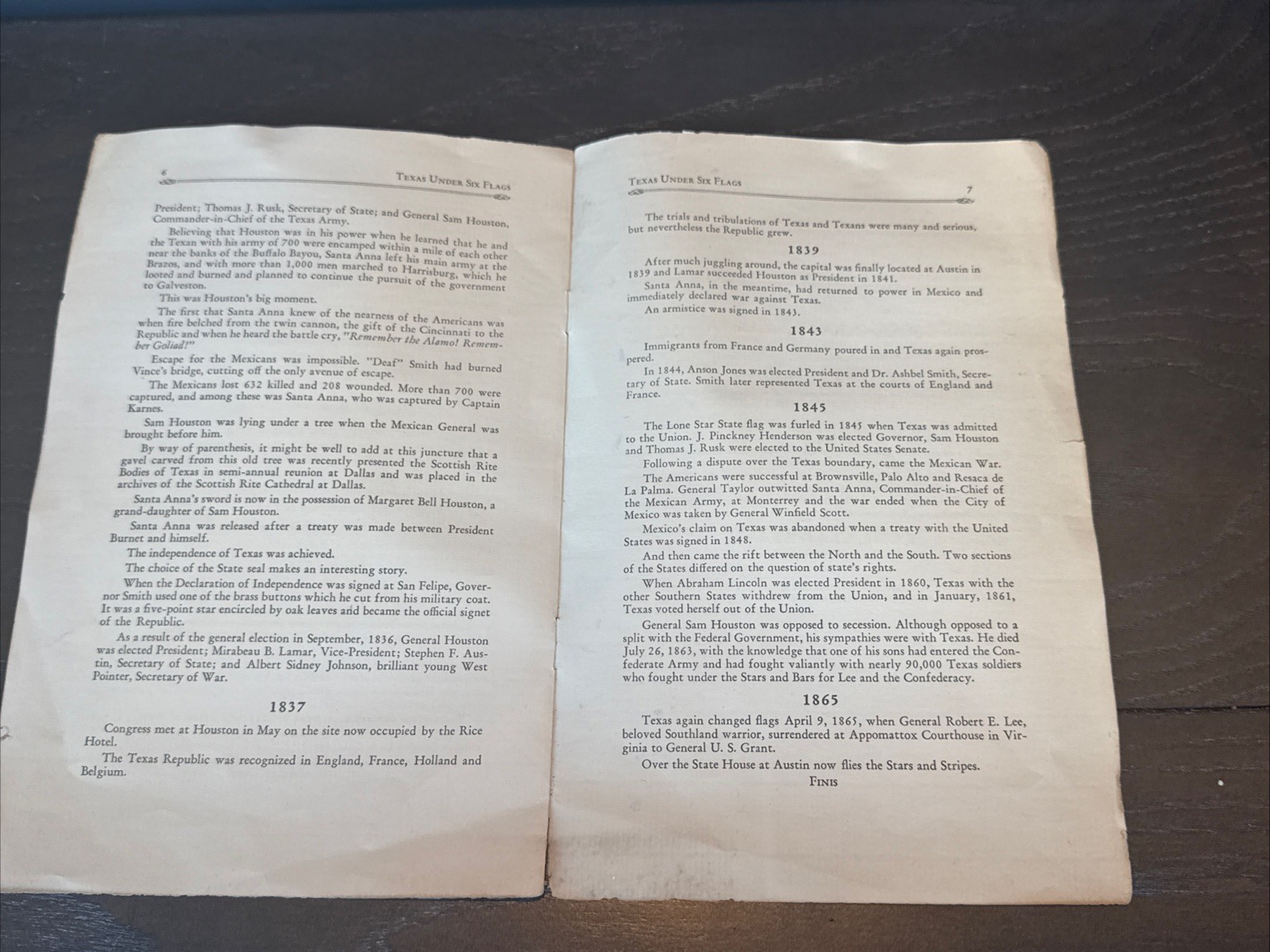 1910’s-‘20’s”Texas Under Six Flags” Brochure-The Adolphus Hotel Dallas Texas