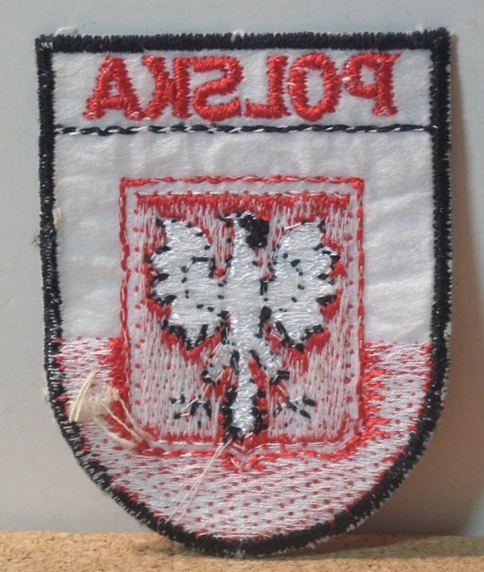Vintage Poland Patch Coat of Arms Polska Embroidered Eagle Travel Badge Sew On
