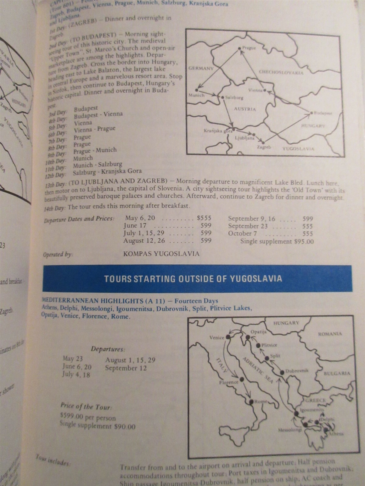 1978 Yugoslavia Travel Guide Yugoslav National Tourist Office 78 pages