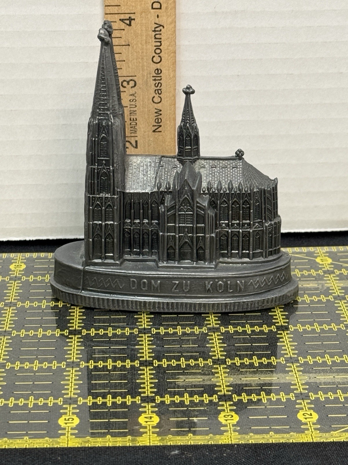 Cologne Cathedral Miniature Metal Pewter Kölner Dom Germany Gothic c1920s