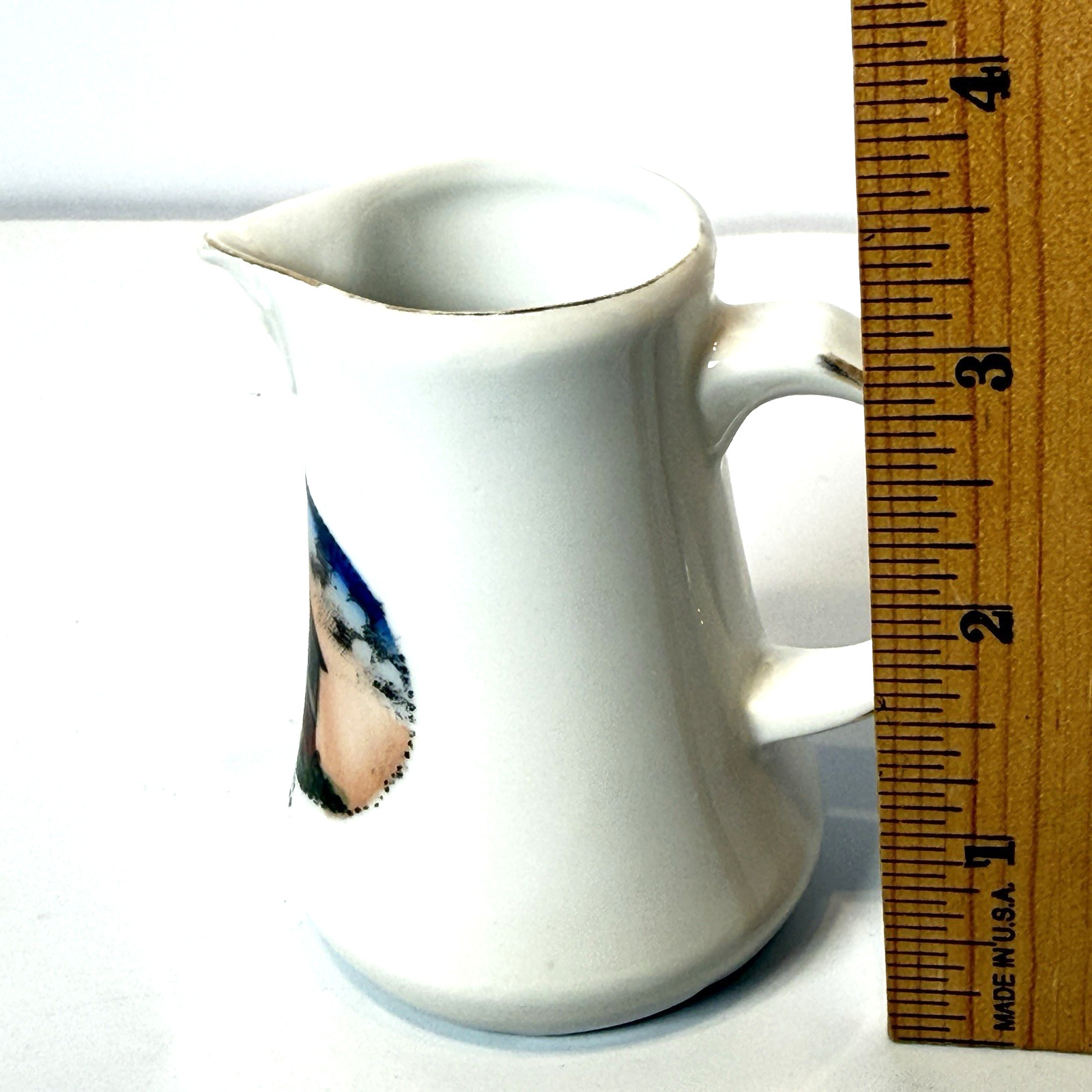 Rhode Island RI Antique THE COMMISSARY STATE CAMP Souvenir China Creamer