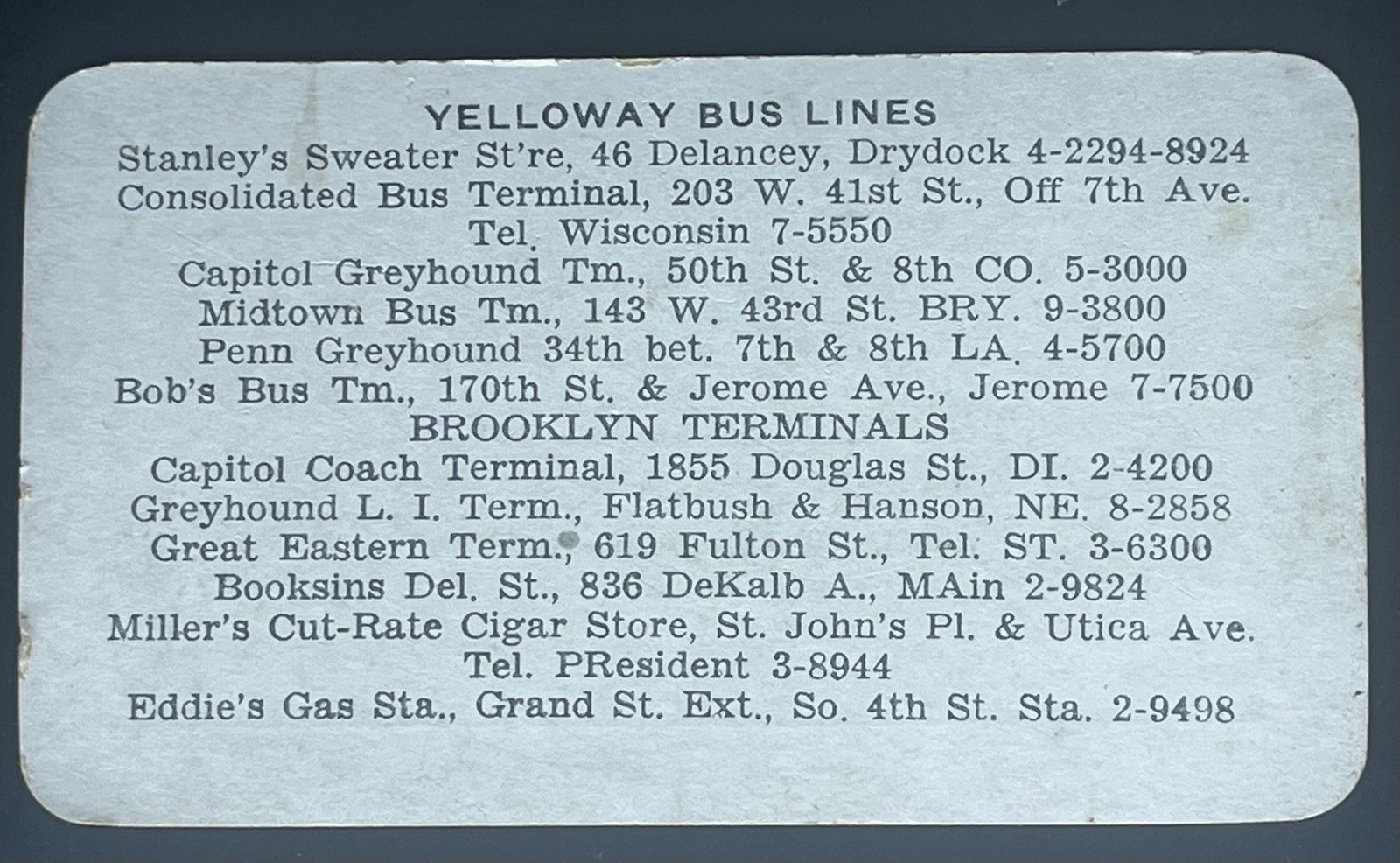 1940’s Jewish Resort Business Card Borscht Belt – The Rosemond House